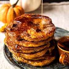 Fluffy Pumpkin Butter Chocolate Chip Pancakes | halfbakedharvest.com