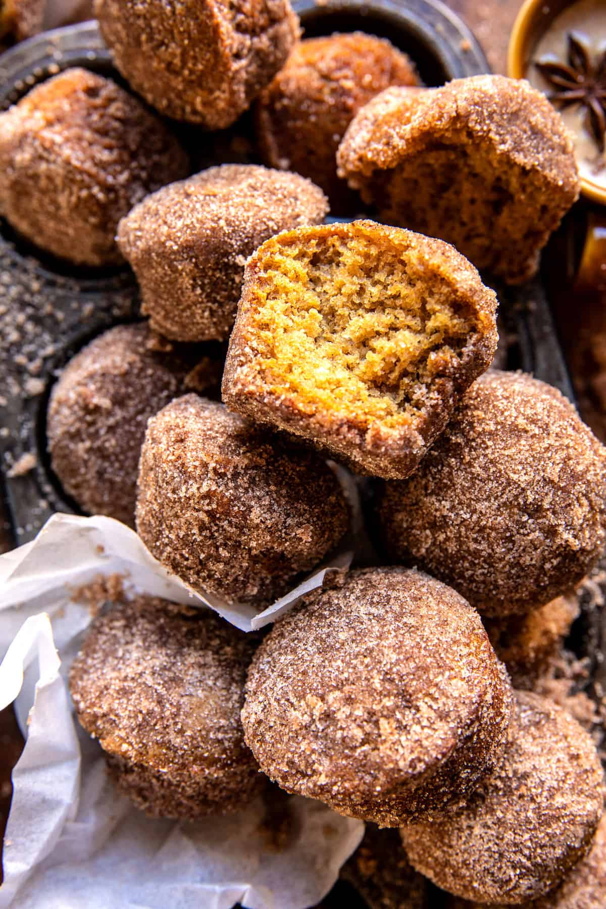 Baked Cinnamon Sugar Apple Cider Doughnut Holes | halfbakedharvest.com