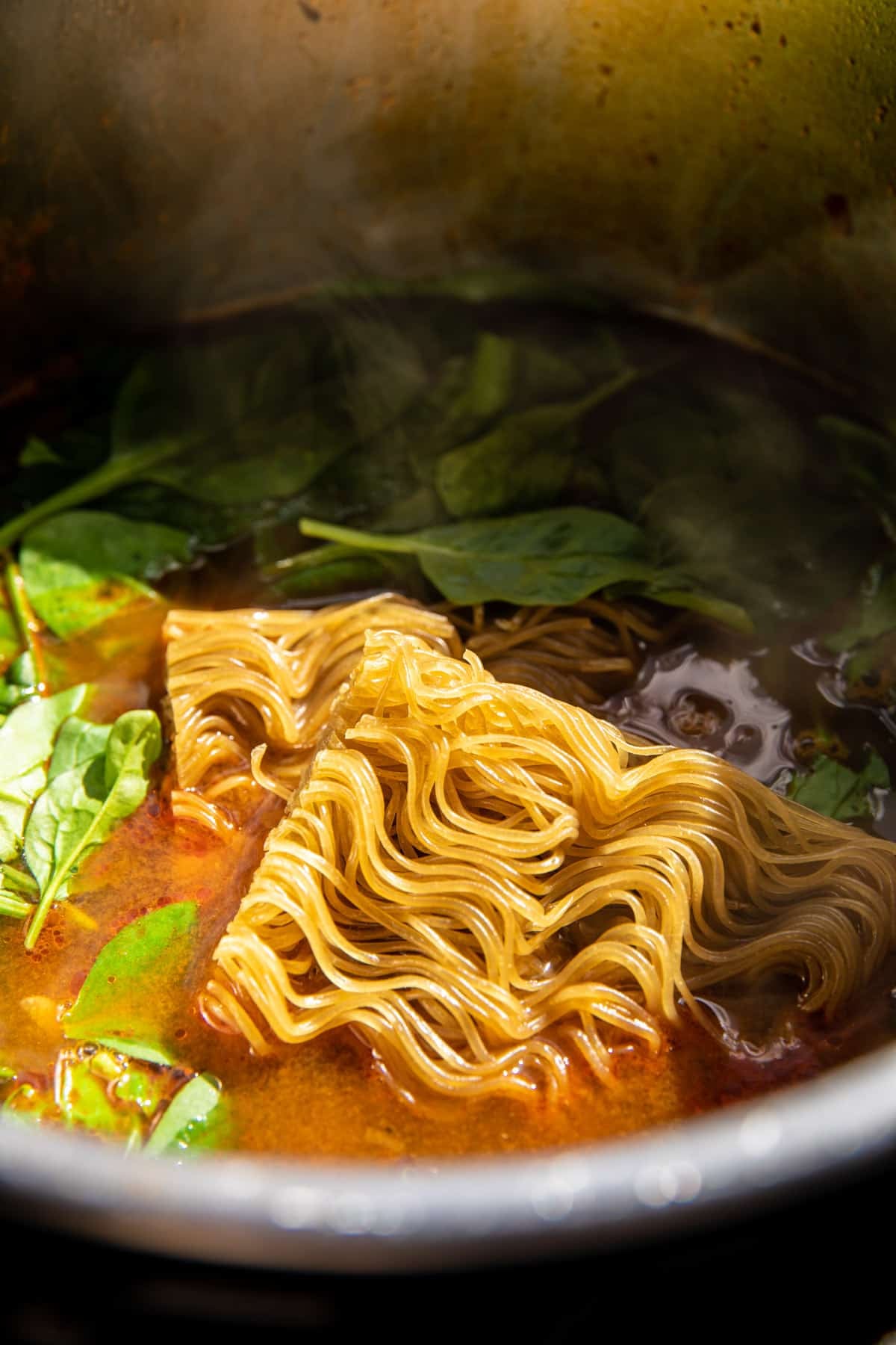 Better For You Chicken and Spinach Ramen | halfbakedharvest.com