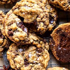 Brown Butter Pumpkin Oatmeal Chocolate Chip Cookies | halfbakedharvest.com