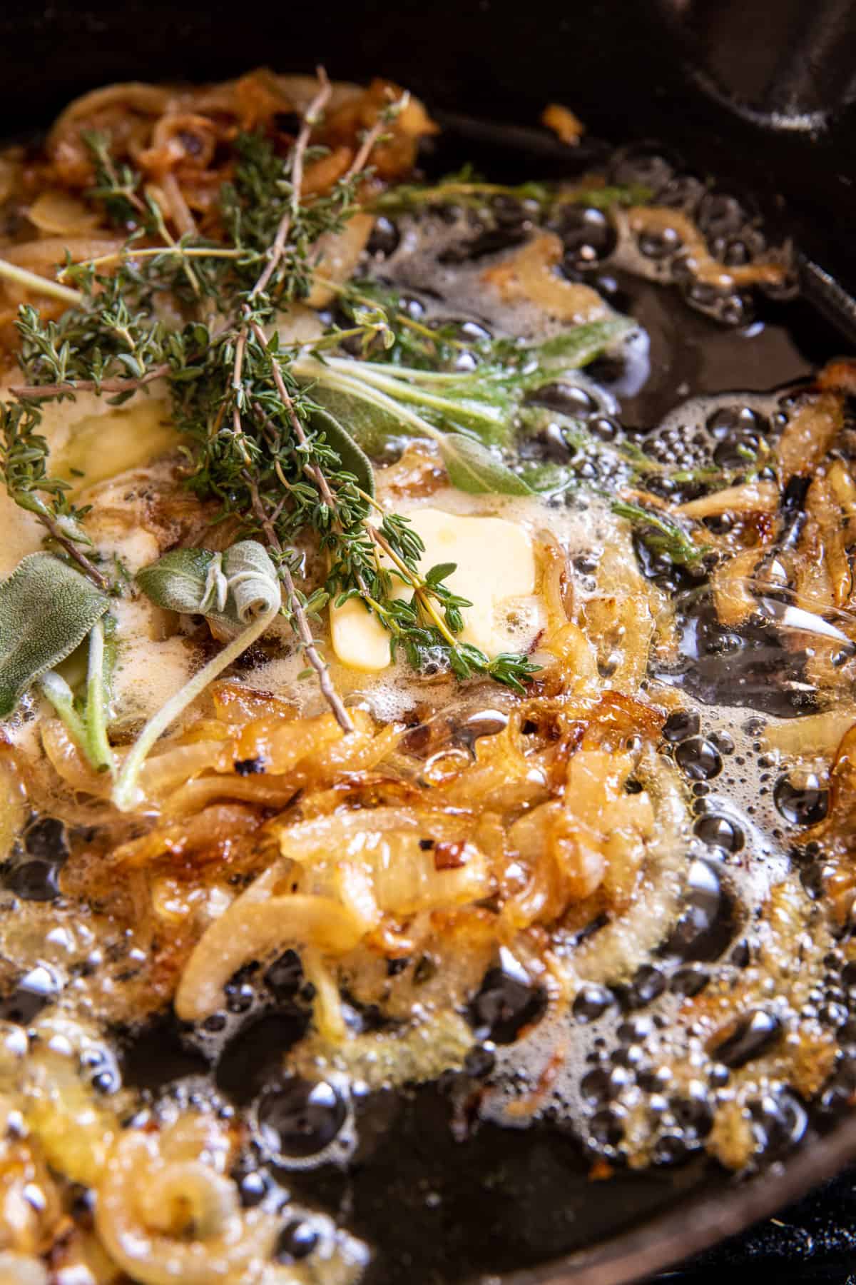 Crockpot Cheesy Mashed Potatoes with Caramelized Onions | halfbakedharvest.com