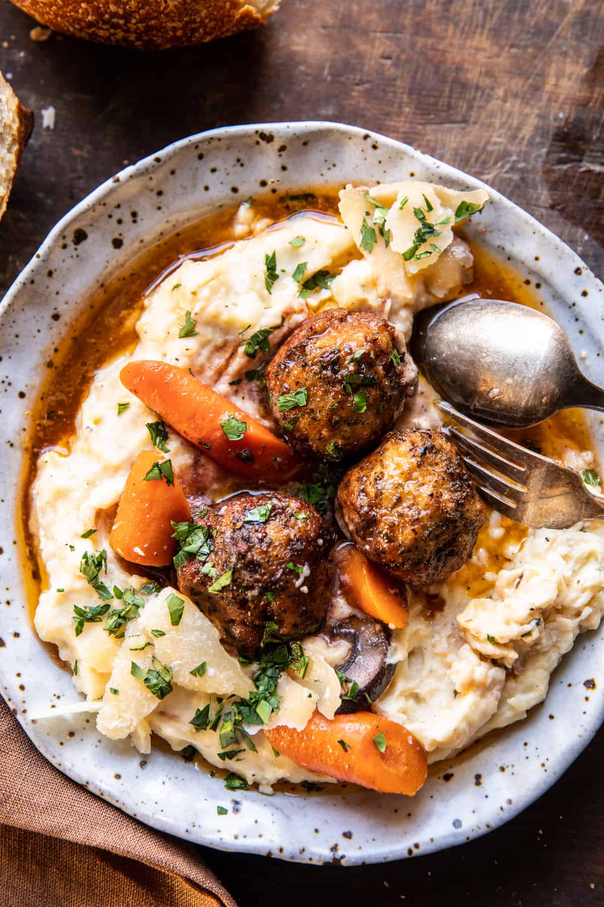 Crockpot Coq au Vin Meatballs | halfbakedharvest.com