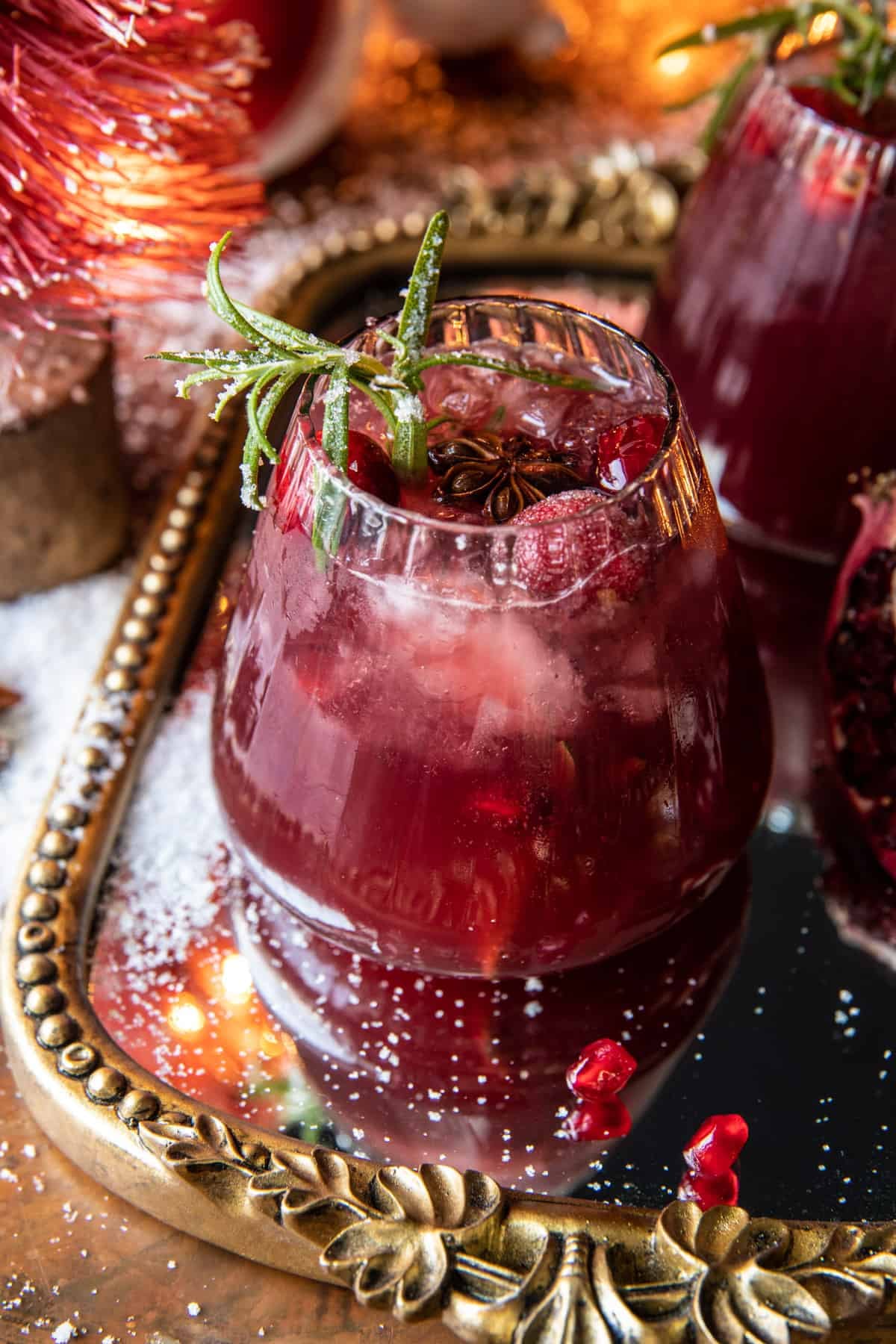 Christmas Pomegranate Punch (+ mocktail) | halfbakedharvest.com