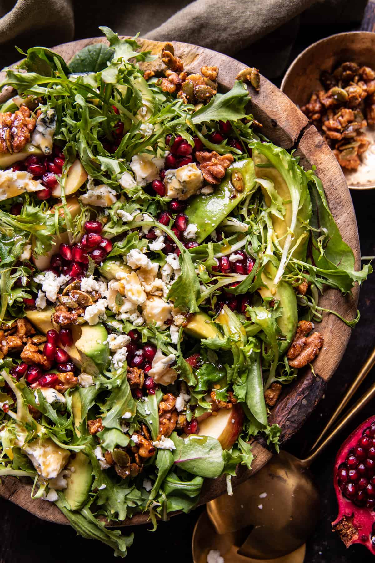 Christmas Salad with Honey Mustard Dressing | halfbakedharvest.com