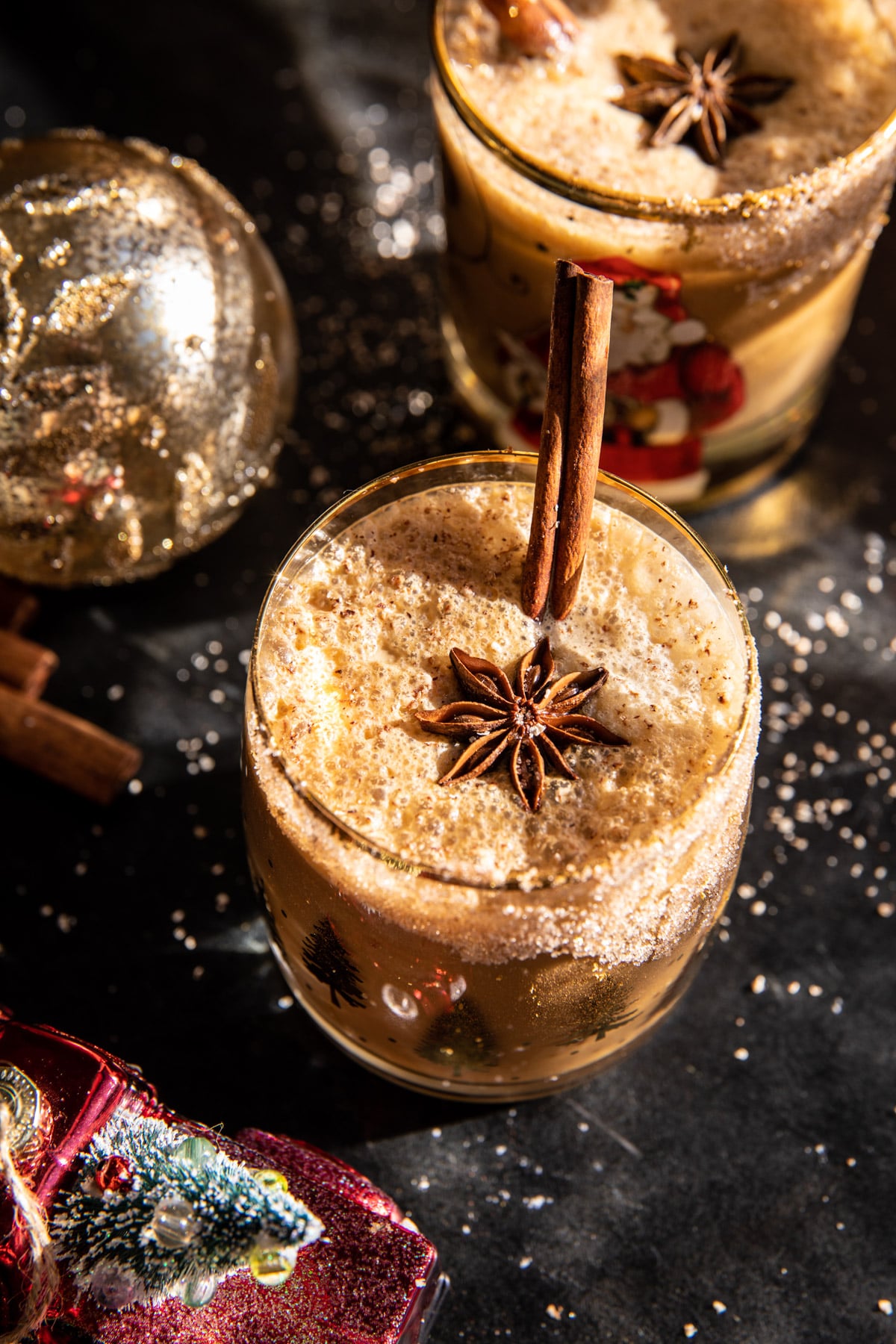 Christmas Vacation Dirty Chai Cocktail (with mocktail) | halfbakedharvest.com