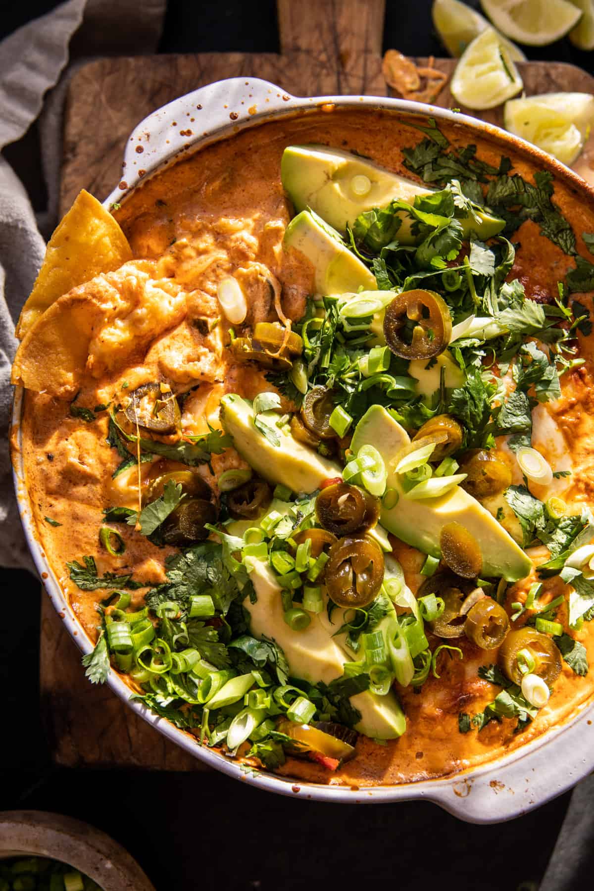 Hot Chicken Enchilada Bean Dip | halfbakedharvest.com