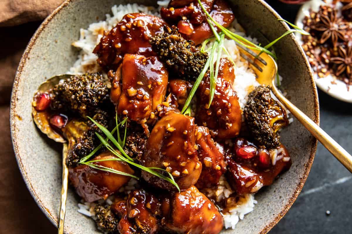 Sheet Pan Sticky Ginger Soy Chicken and Broccoli | halfbakedharvest.com