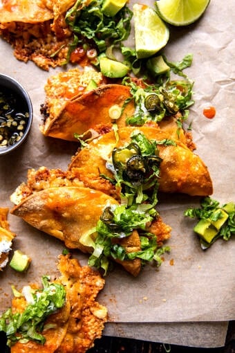 Spicy Buffalo White Chicken Chili Tacos | halfbakedharvest.com