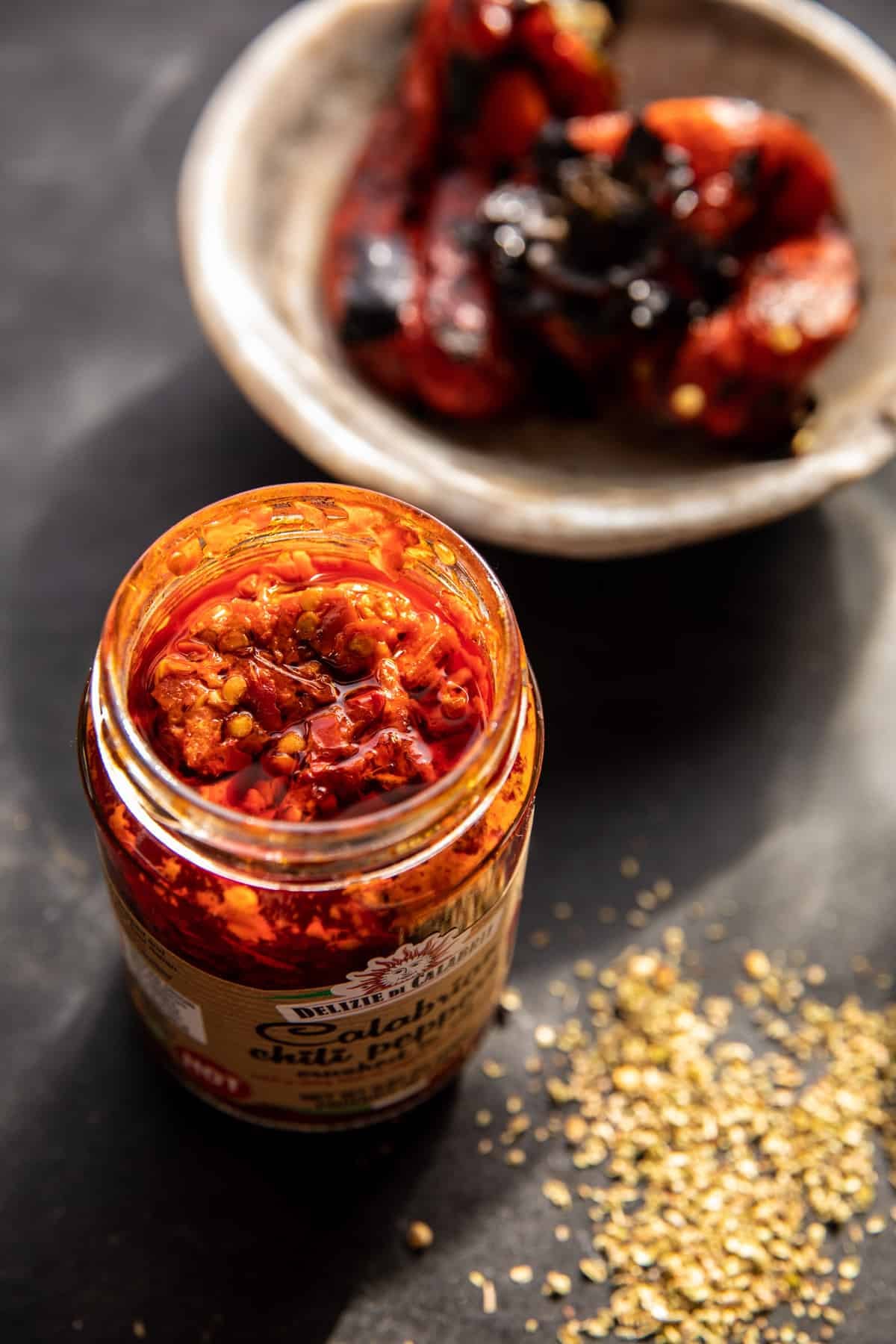 Calabrian Chili Roasted Red Pepper Pizza | halfbakedharvest.com