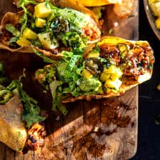 Crispy Caribbean Cauliflower Tacos with Candied Jalapeño Pineapple Salsa | halfbakedharvest.com
