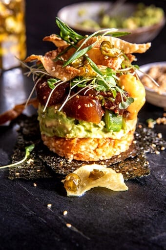 Crispy Rice Spicy Tuna Stacks | halfbakedharvest.com