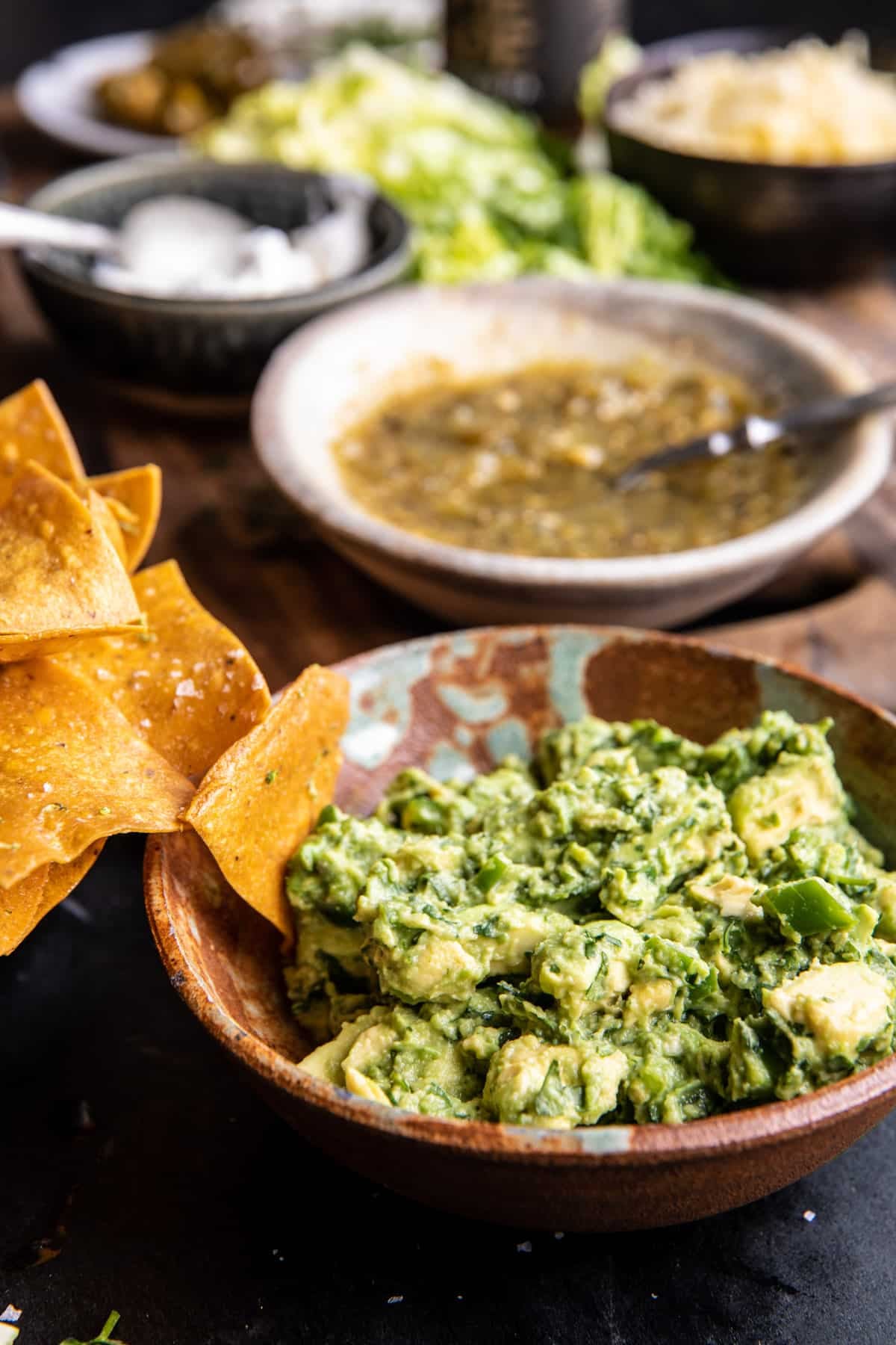 Crockpot White Chicken Chili Burrito Bowls | halfbakedharvest.com