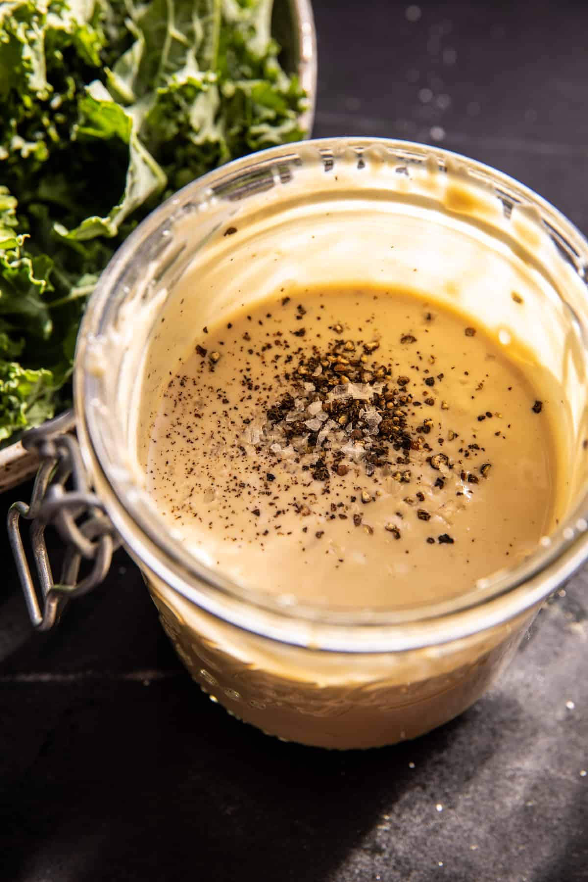 Parmesan Tahini Kale Salad with Breadcrumbs and Crunchy Chickpeas | halfbakedharvest.com