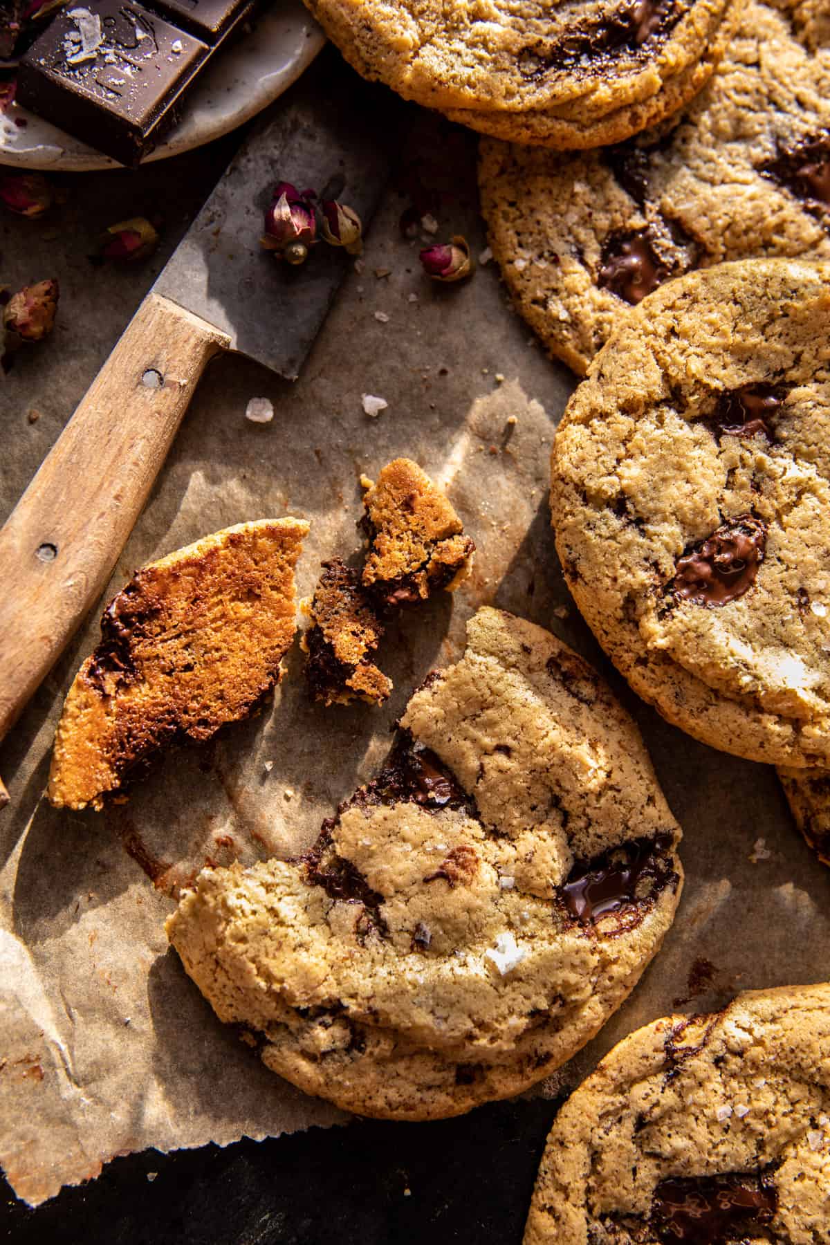 Peanut Butter Protein Chocolate Chip Cookies | halfbakedharvest.com