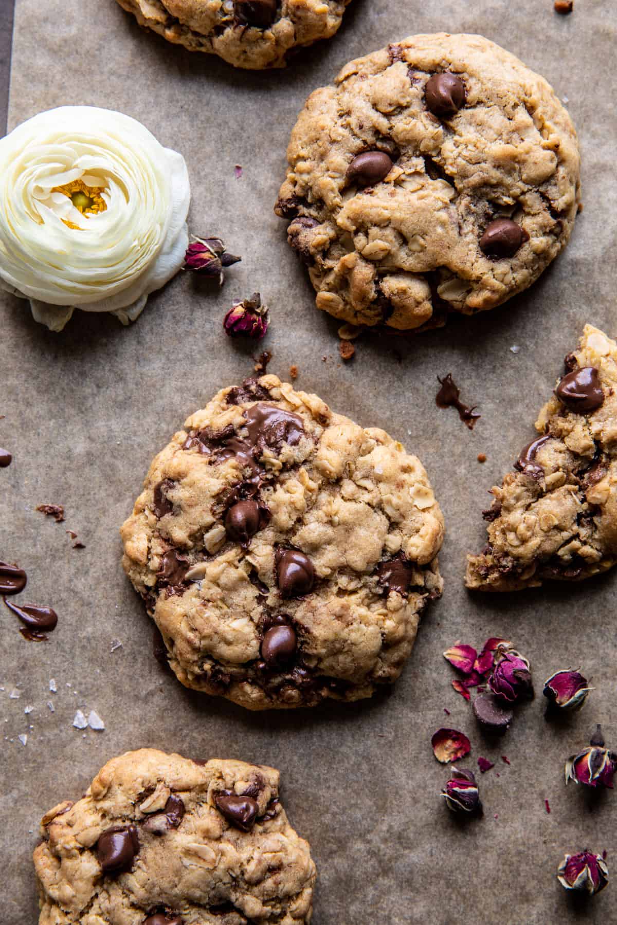 Chocolate Chip Nutella Oatmeal Cookies | halfbakedharvest.com