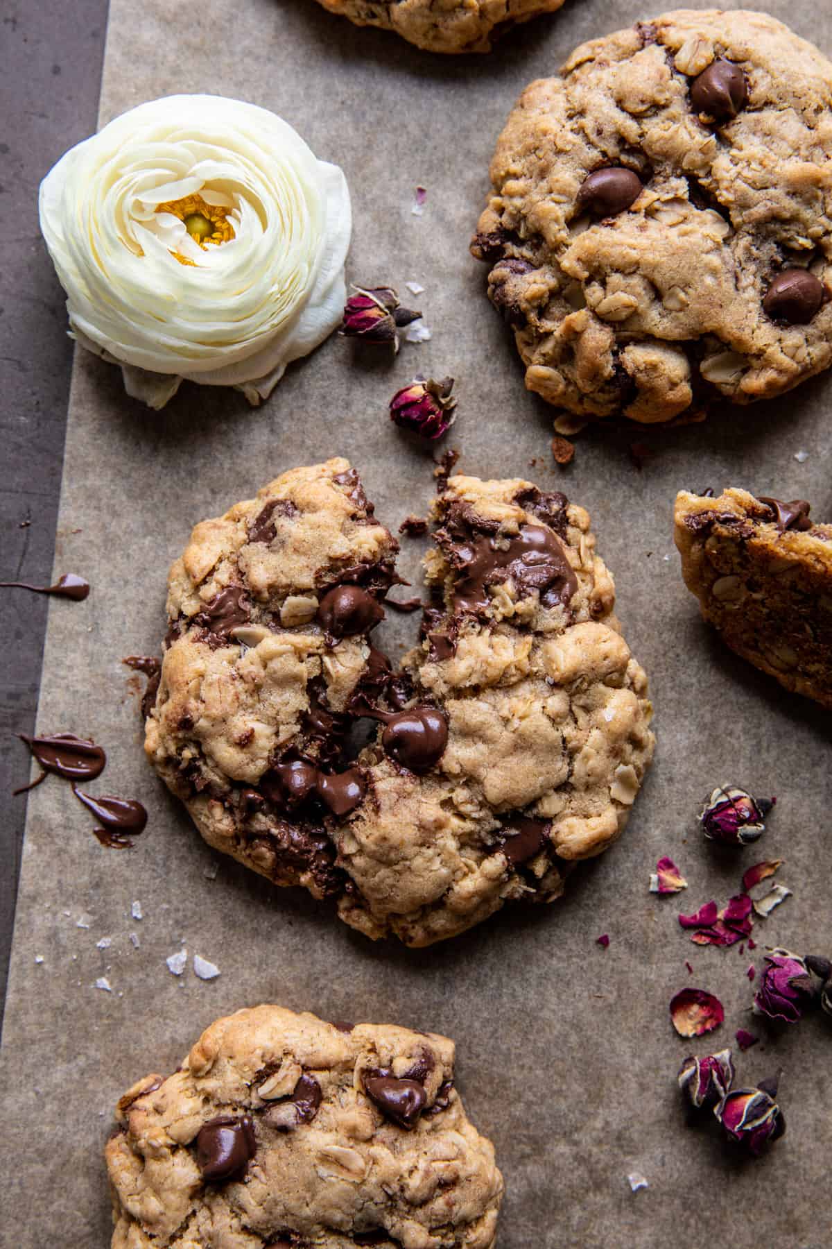 Chocolate Chip Nutella Oatmeal Cookies | halfbakedharvest.com