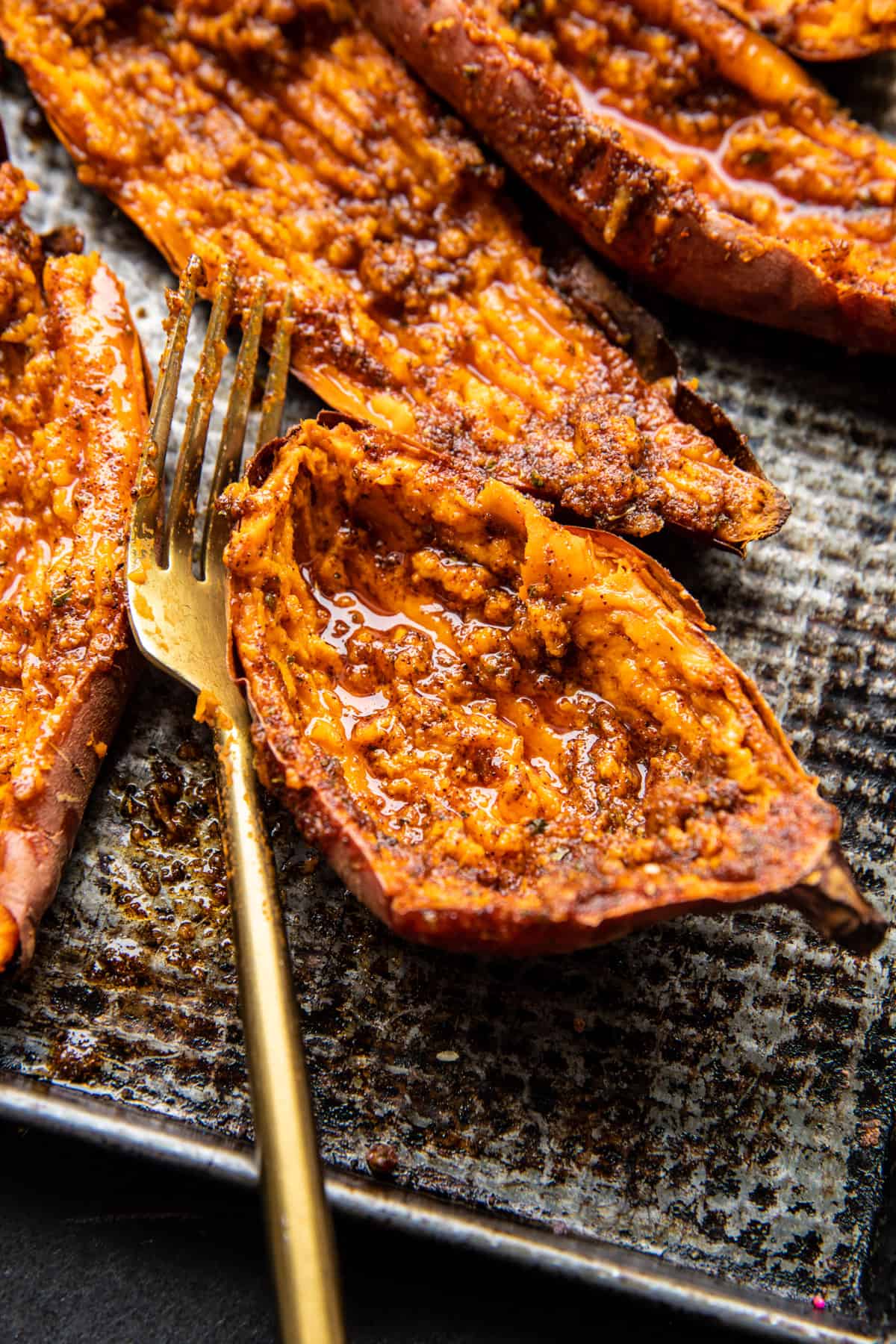 Crispy Cheesy Sweet Potato Skins | halfbakedharvest.com