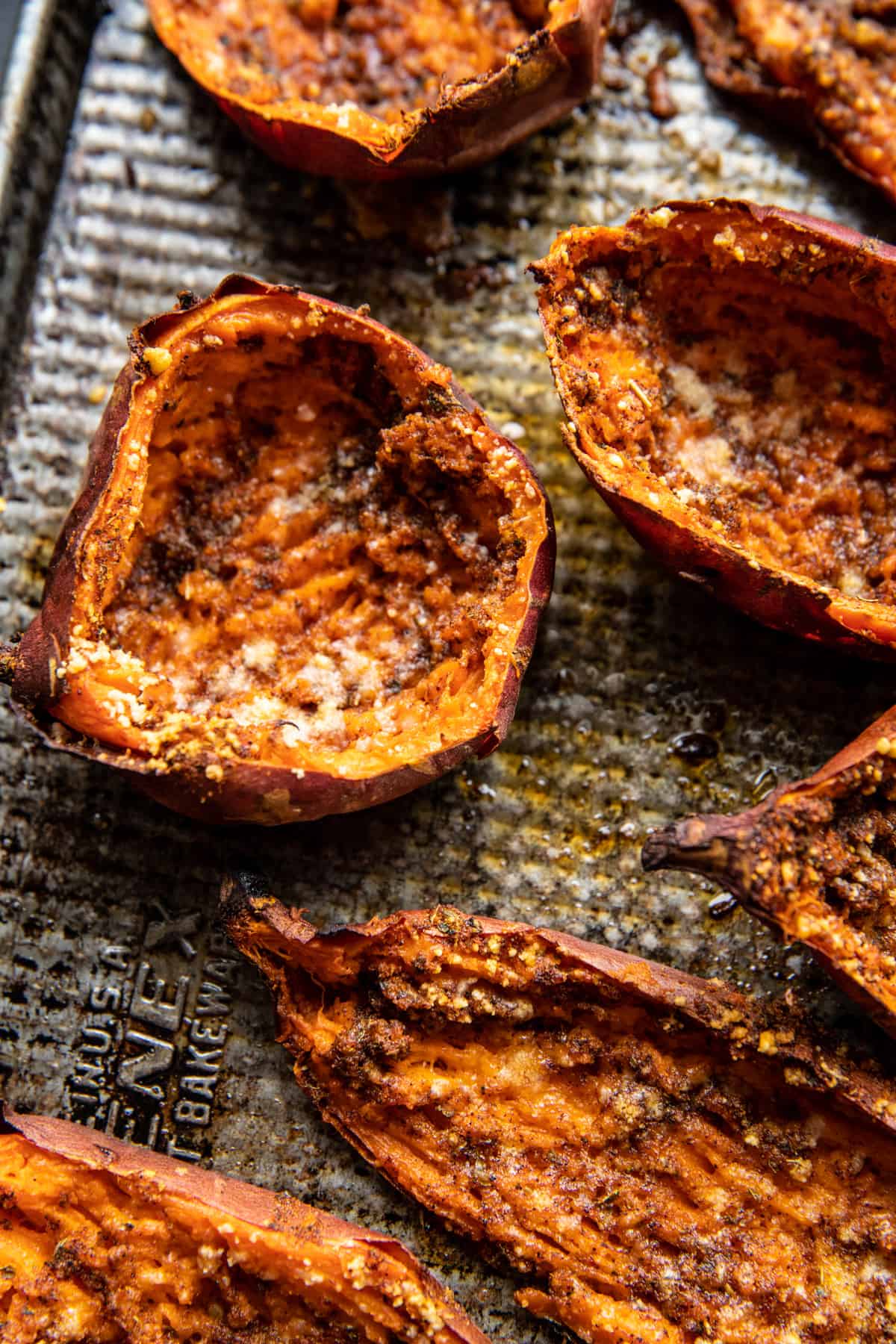 Crispy Cheesy Sweet Potato Skins | halfbakedharvest.com