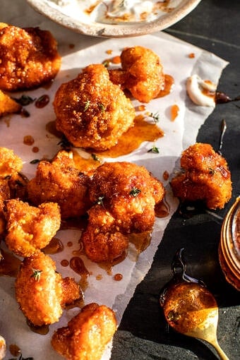 Crunchy Baked Hot Honey Cauliflower | halfbakedharvest.com