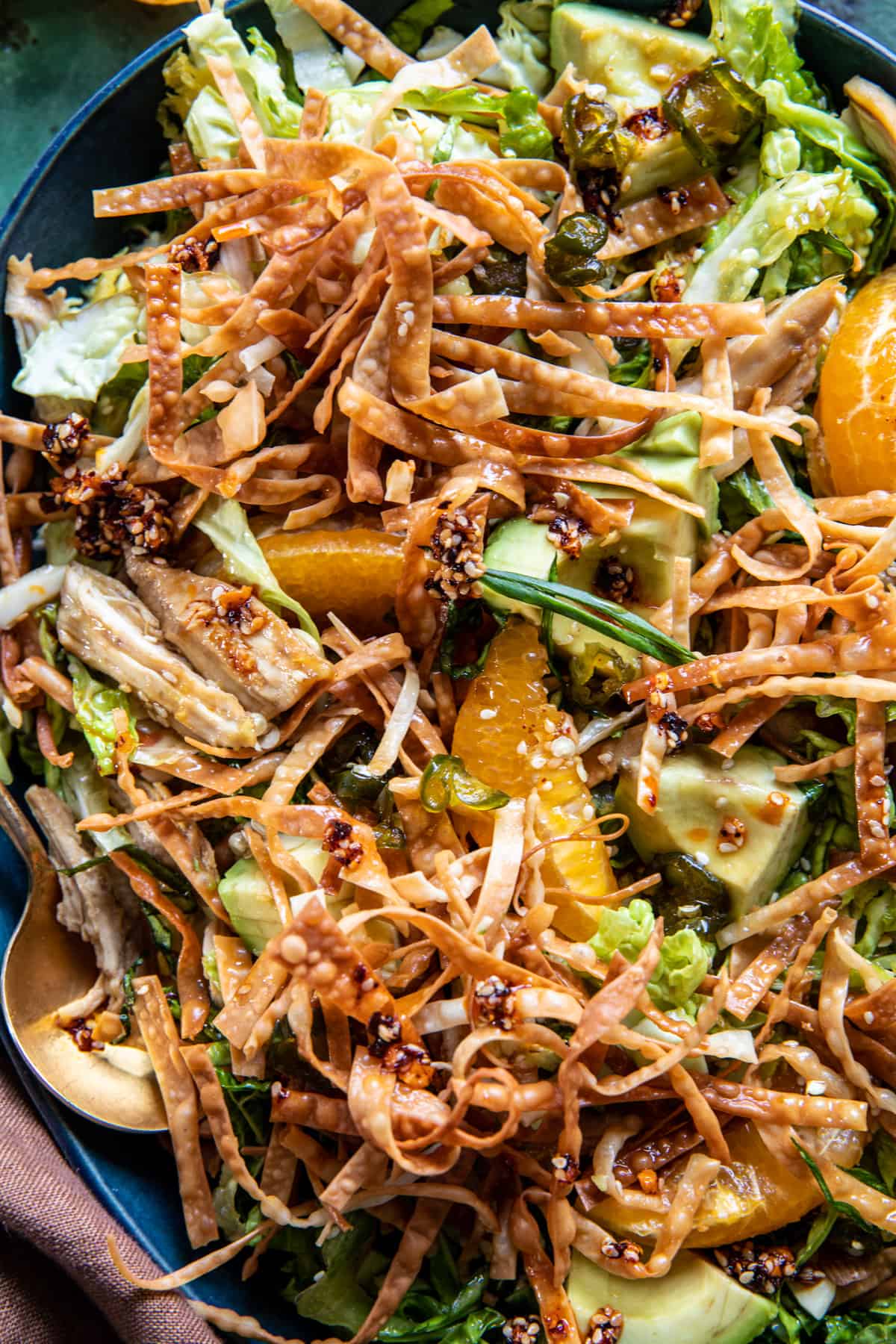 Sesame Ginger Orange Chicken Salad | halfbakedharvest.com