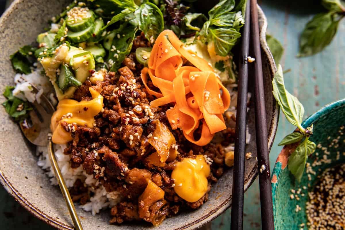 25 Minute Banh Mi Rice Bowls | halfbakedharvest.com