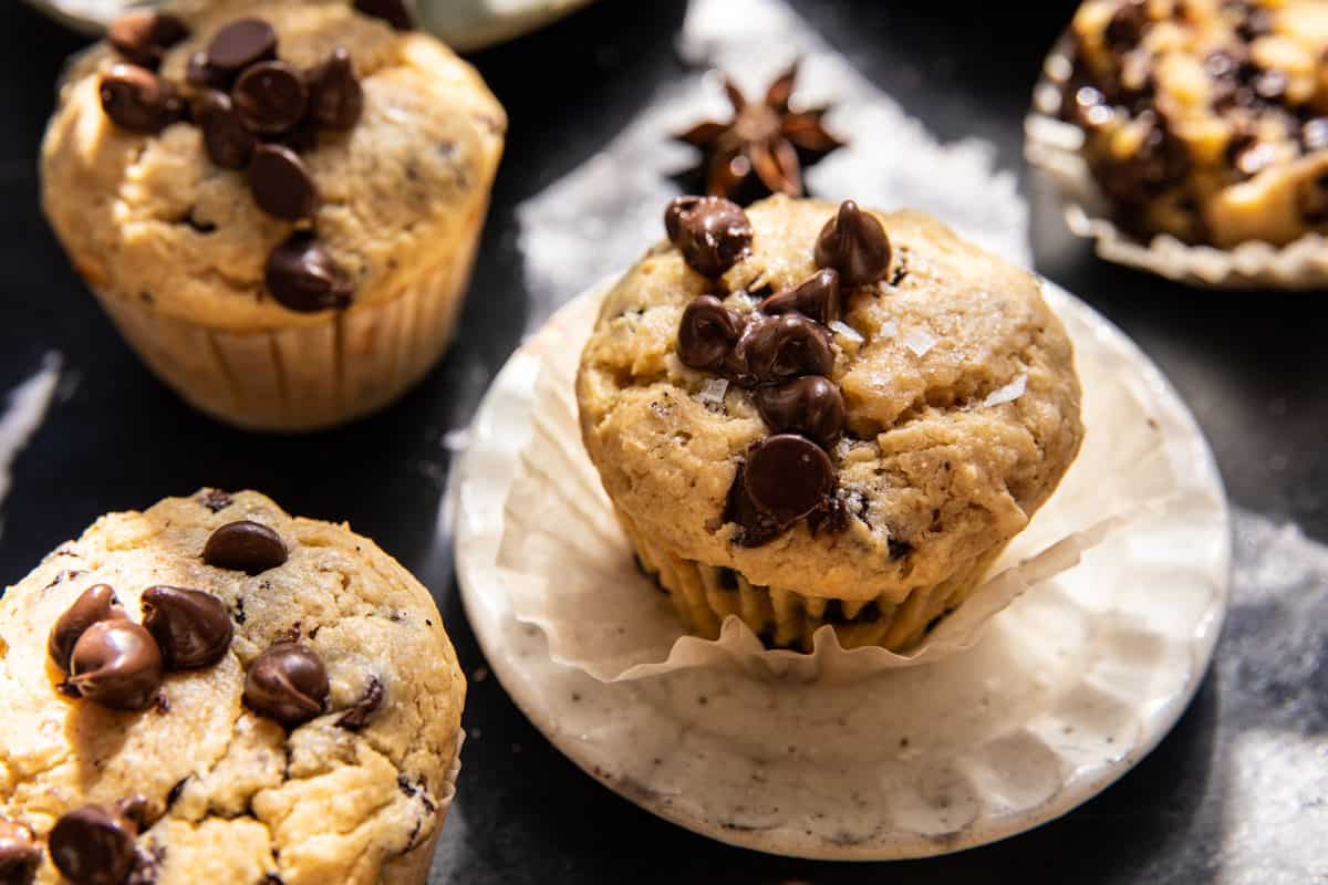 Bakery Style Chocolate Chip Muffins | halfbakedharvest.com