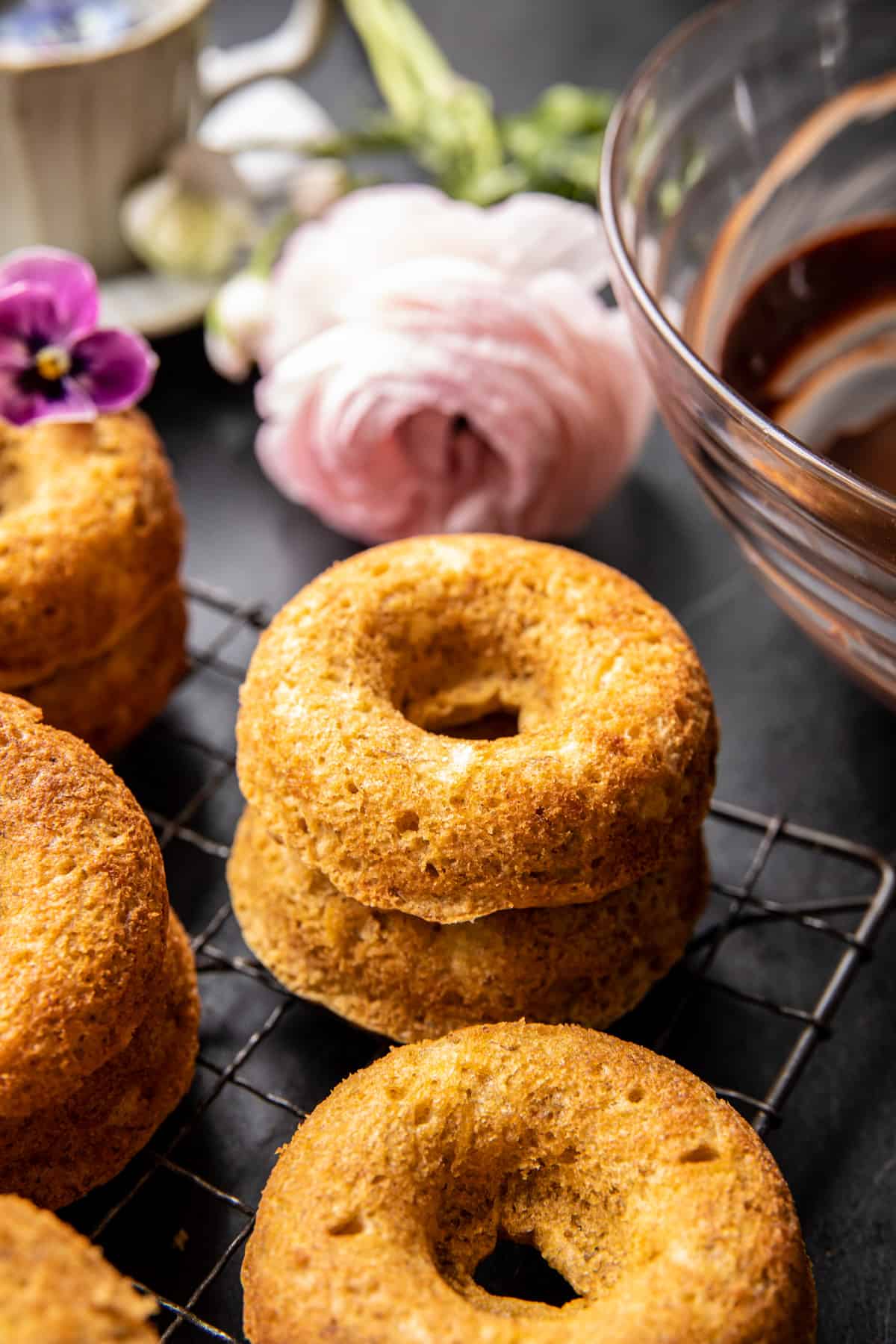 Chocolate Glazed Peanut Butter Banana Doughnuts | halfbakedharvest.com