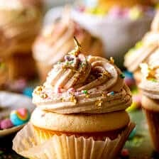 Lucky's Golden Ticket Cupcakes | halfbakedharvest.com