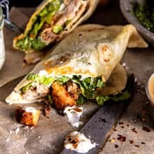 Pesto Chicken Tzatziki Salad Wraps | halfbakedharvest.com