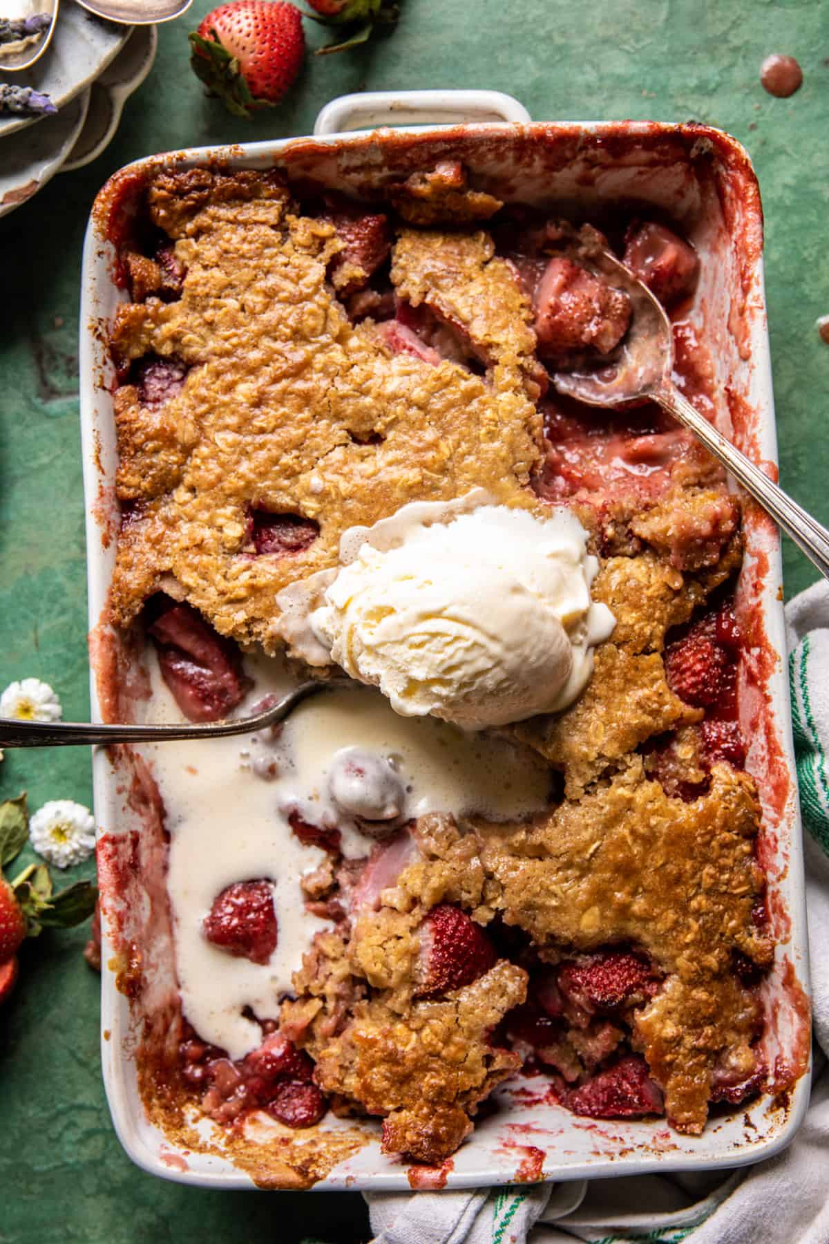 Easy Brown Sugar Strawberry Cobbler. | halfbakedharvest.com