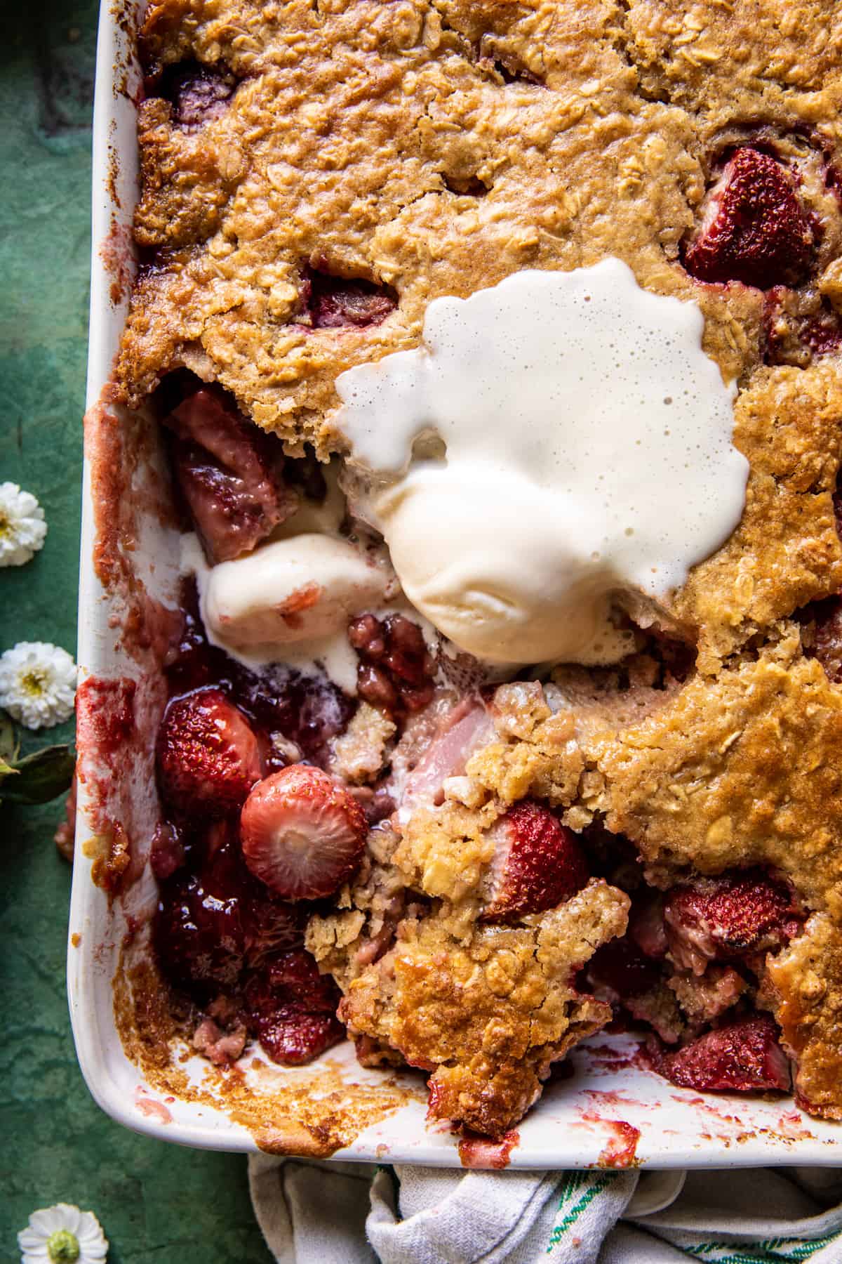 Easy Brown Sugar Strawberry Cobbler. | halfbakedharvest.com