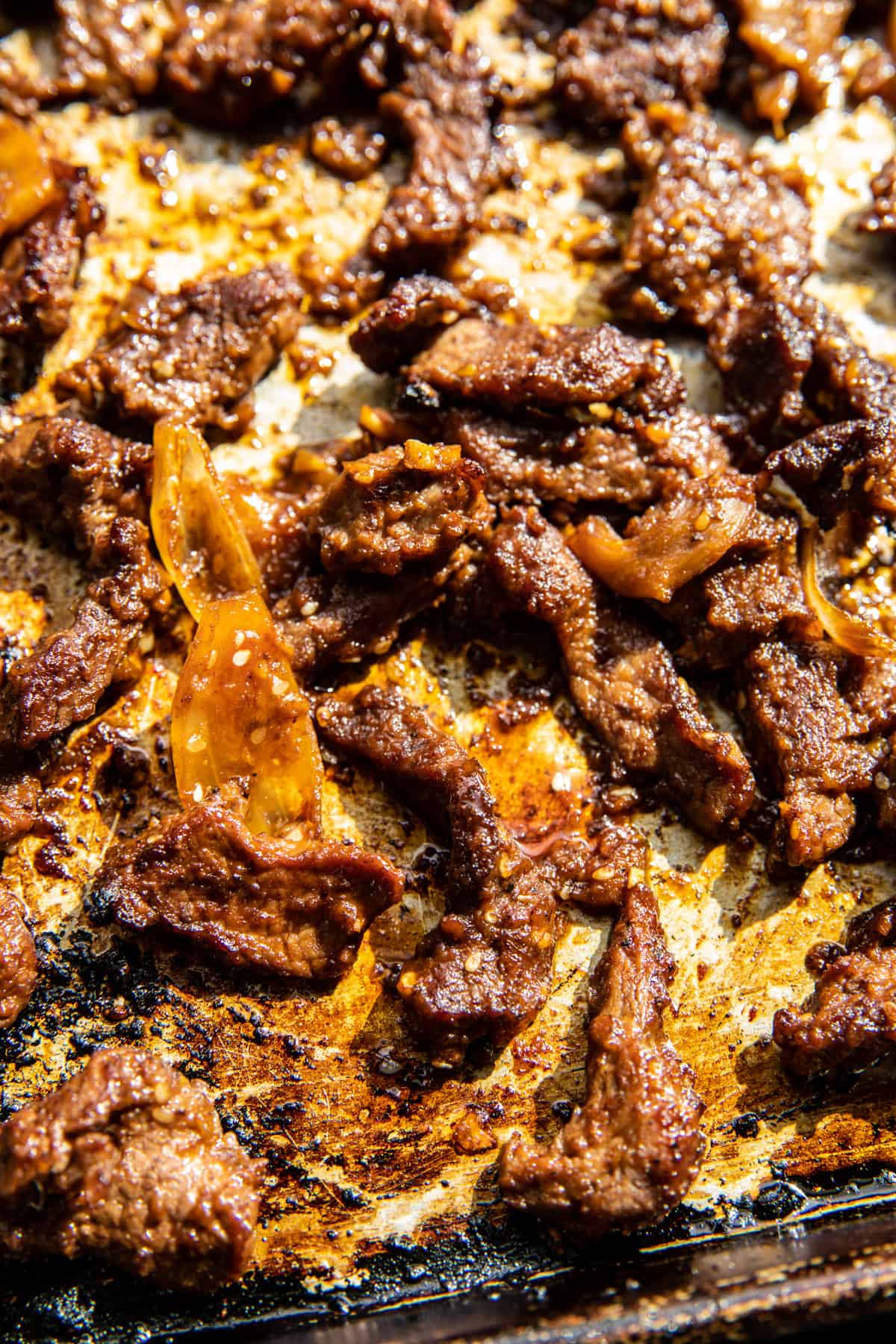 Sheet Pan Spicy Ginger Sesame Beef and Broccoli | halfbakedharvest.com