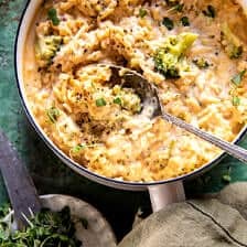 Souper Creamy Broccoli Cheddar Chicken Rice | halfbakedharvest.com