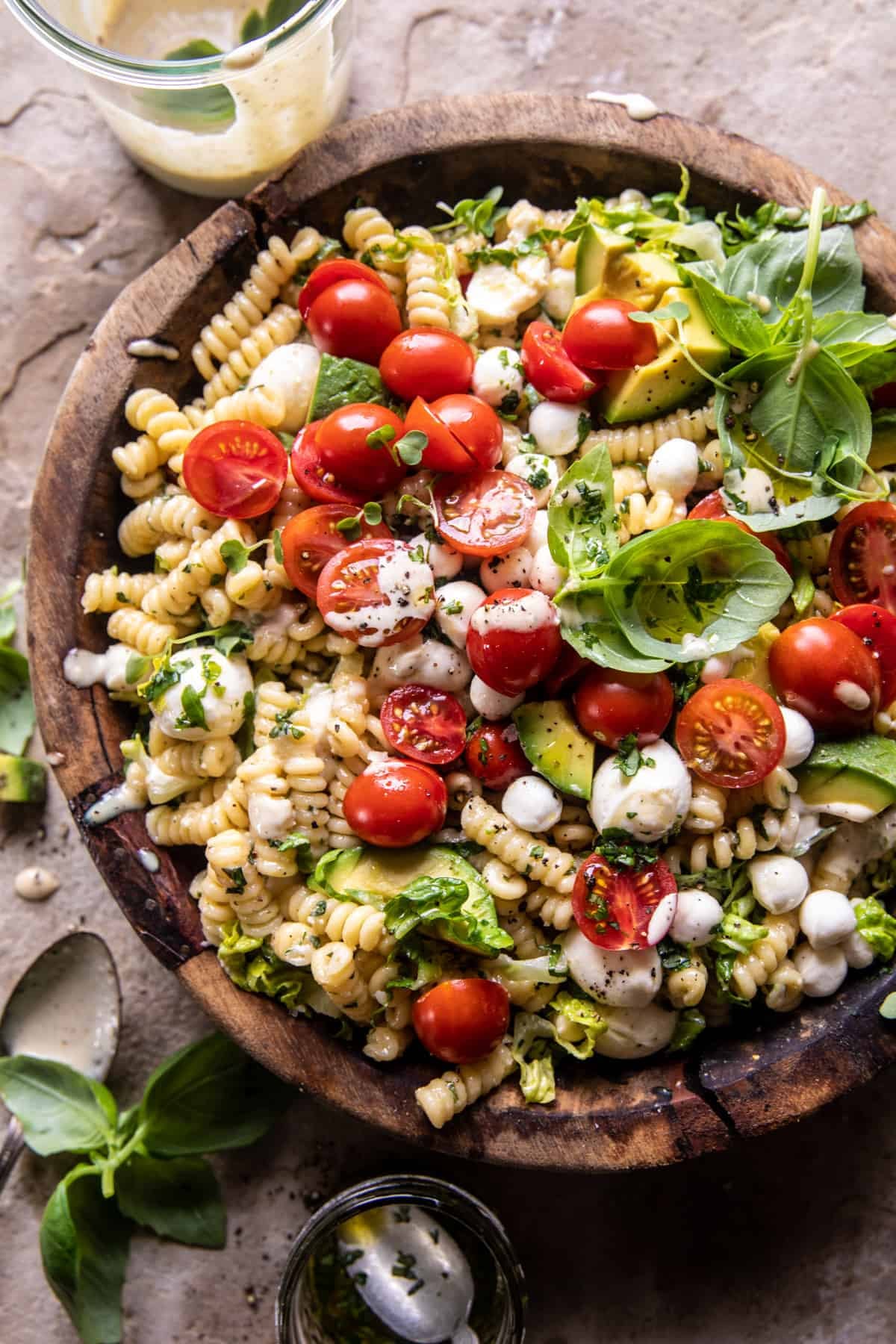 Caprese Caesar Pasta Salad | halfbakedharvest.com