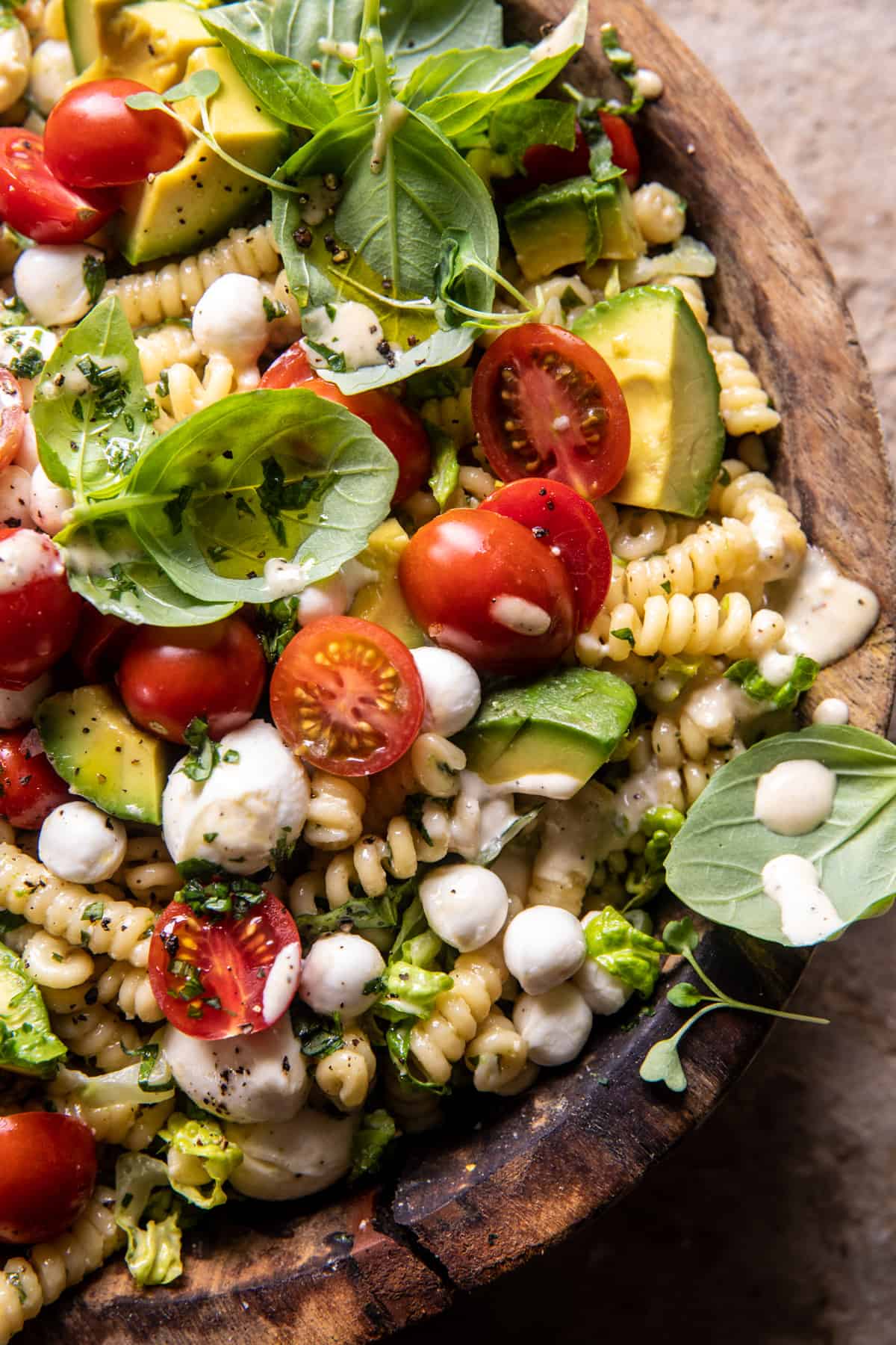 Caprese Caesar Pasta Salad | halfbakedharvest.com