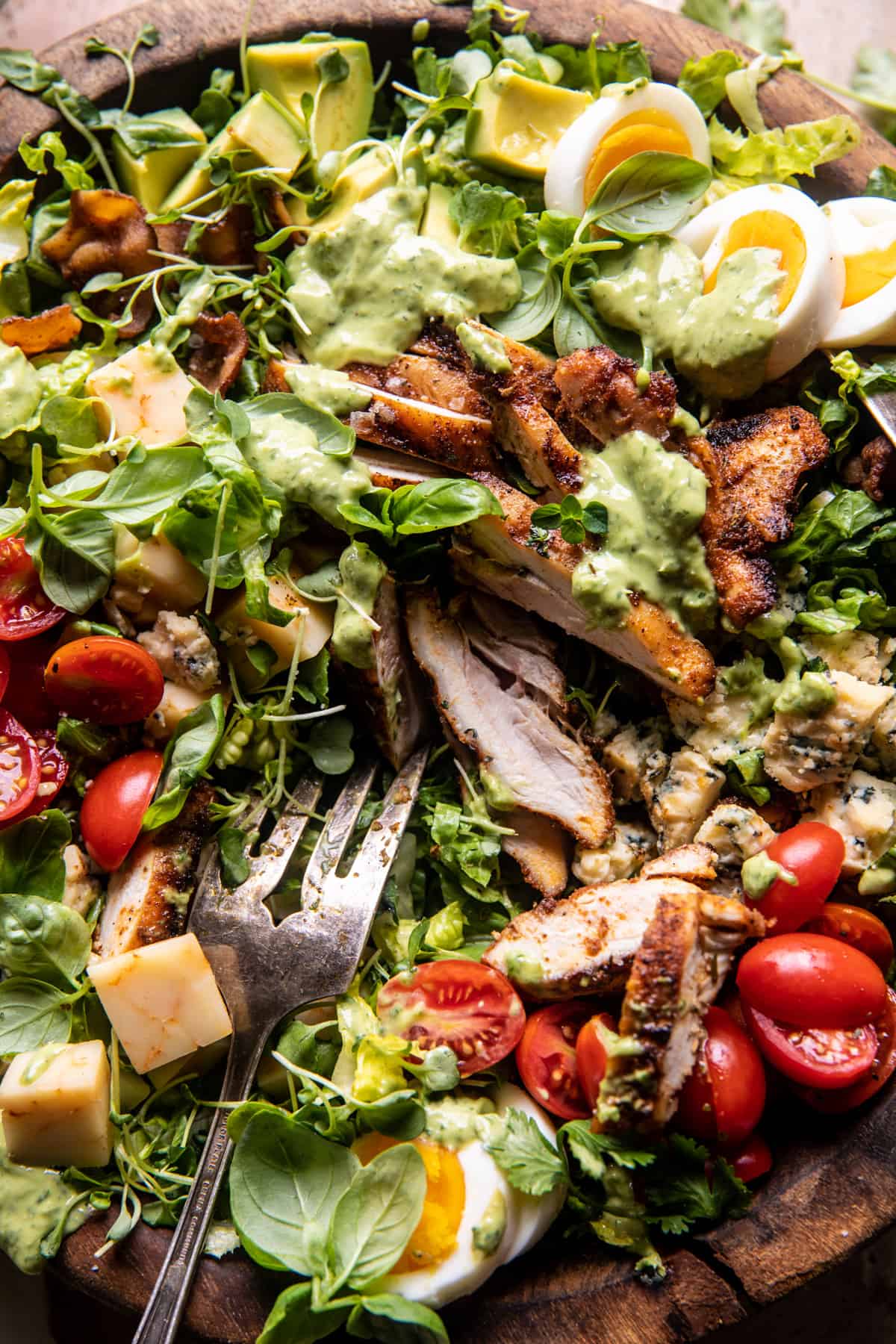 Chicken Cobb Salad with Avocado Ranch | halfbakedharvest.com