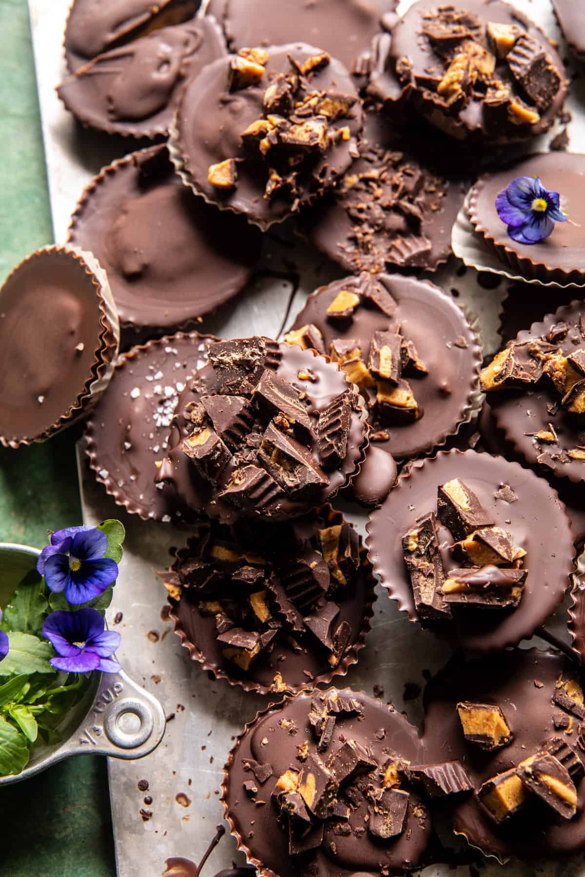 Frozen Chocolate Peanut Butter Yogurt Cups | halfbakedharvest.com