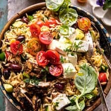 Greek Chicken Orzo Salad | halfbakedharvest.com