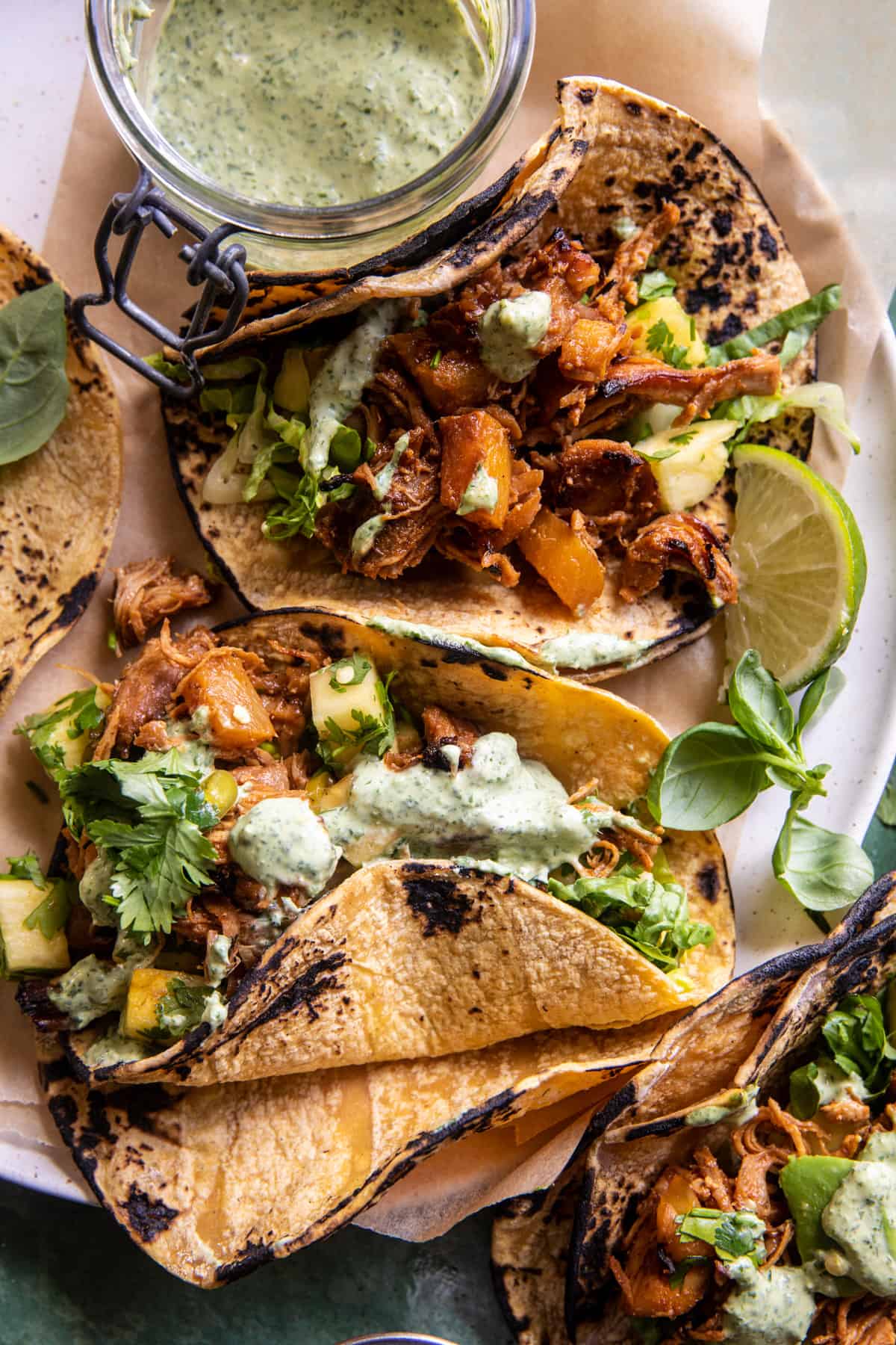 Hawaiian Chicken Tacos with Jalapeño Pineapple Salsa | halfbakedharvest.com