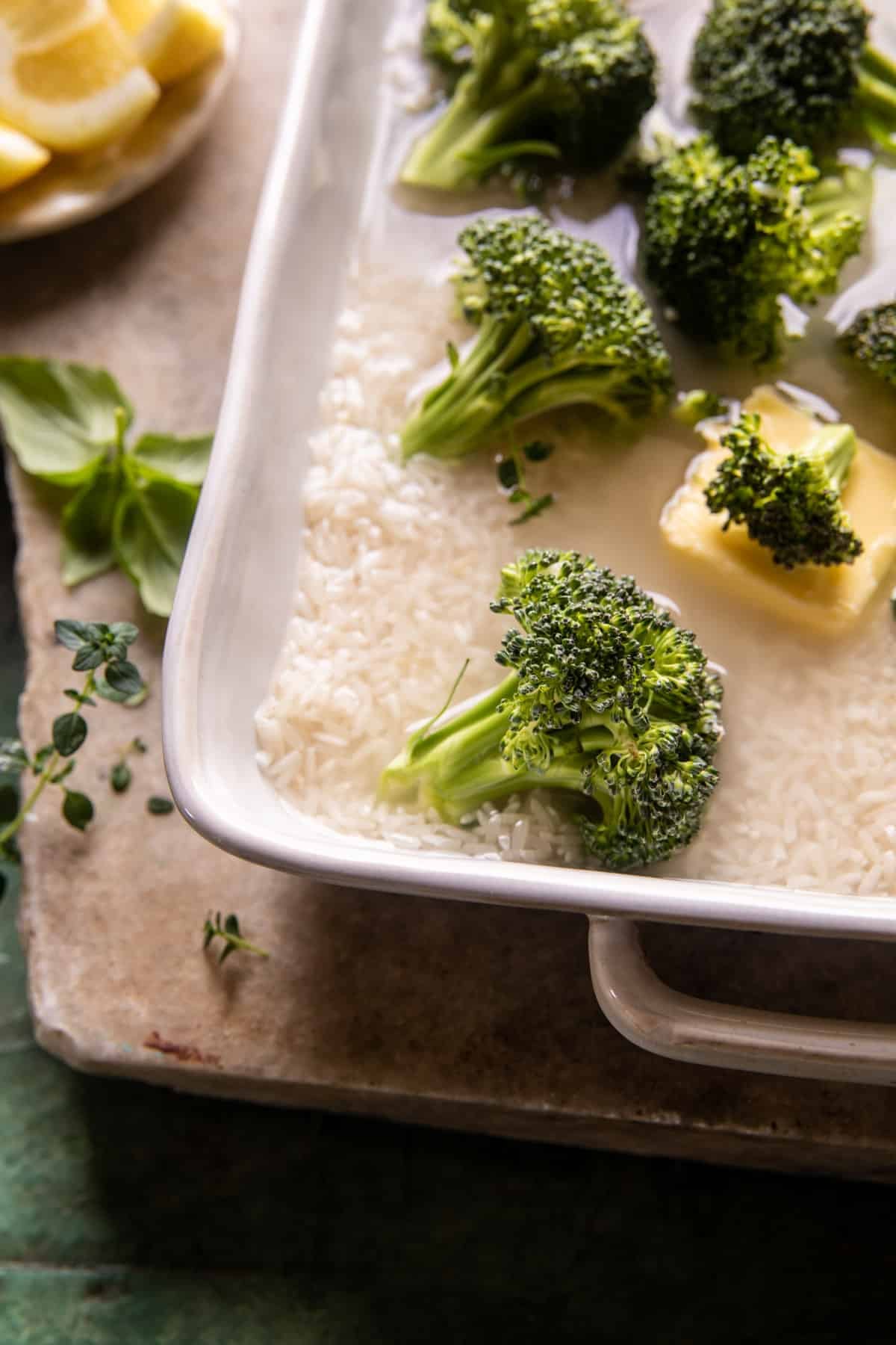One Pan Lemon Pepper Yogurt Chicken and Rice | halfbakedharvest.com