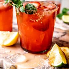 Strawberry Lemonade Aperol Margarita | halfbakedharvest.com