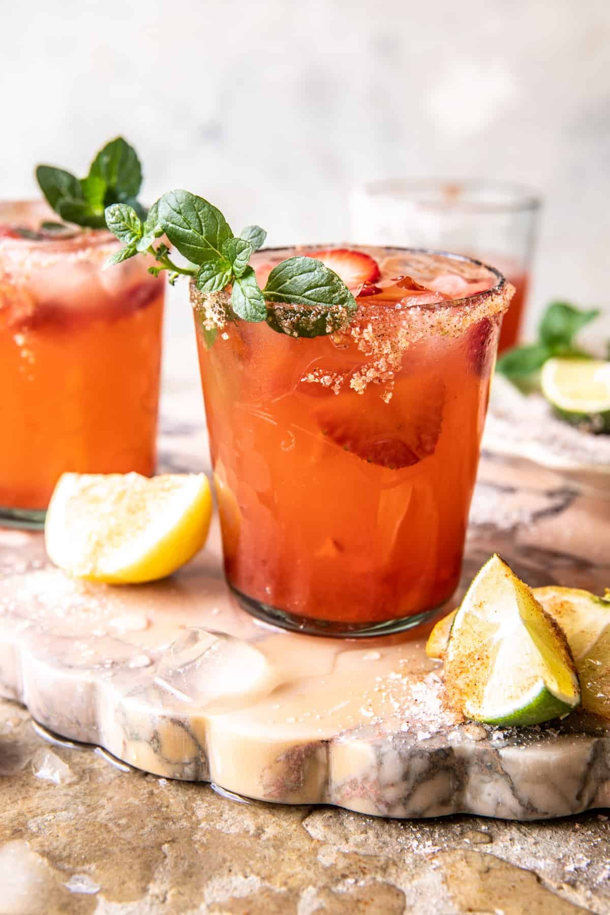 Strawberry Lemonade Aperol Margarita | halfbakedharvest.com