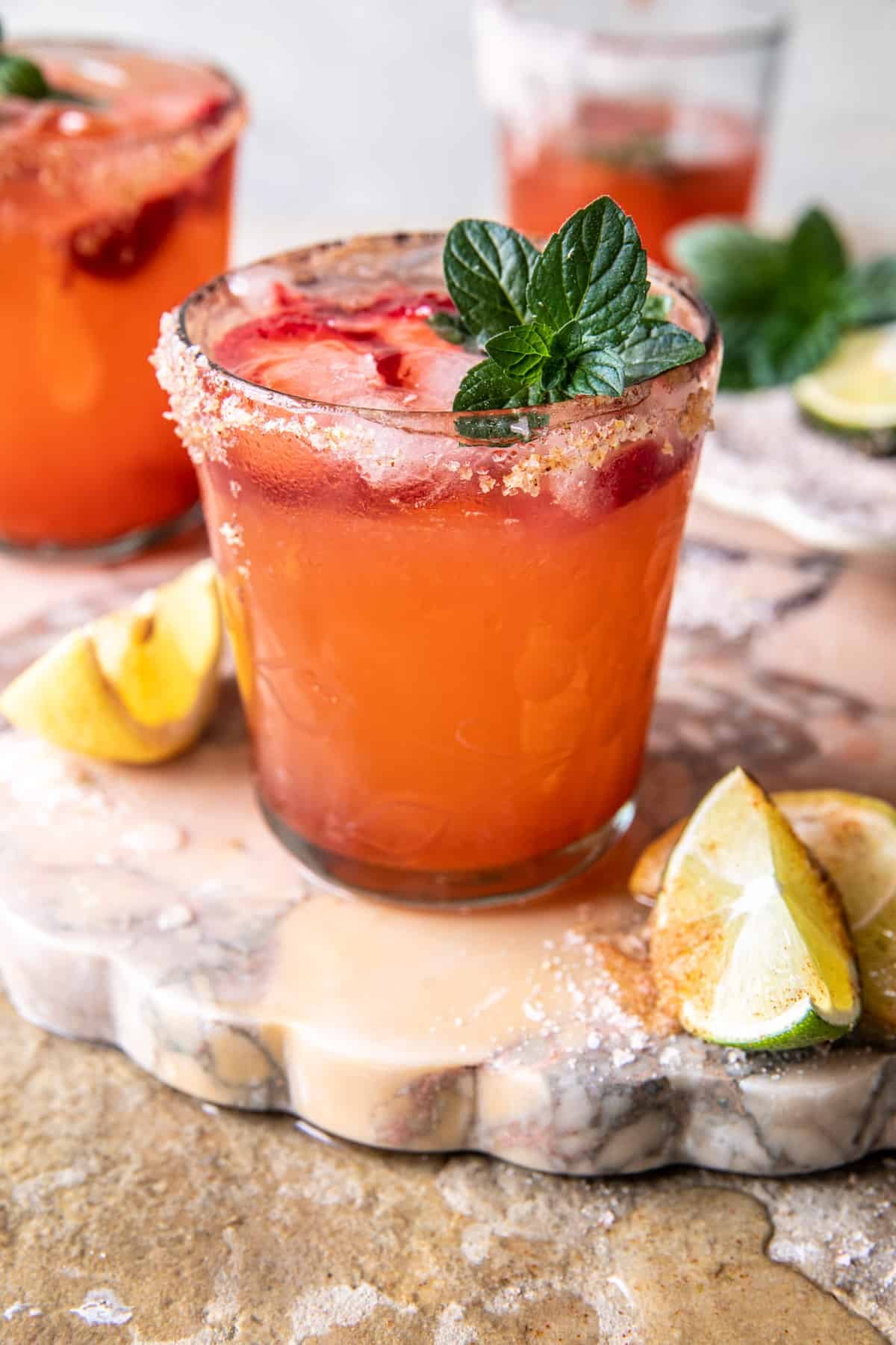 Strawberry Lemonade Aperol Margarita | halfbakedharvest.com