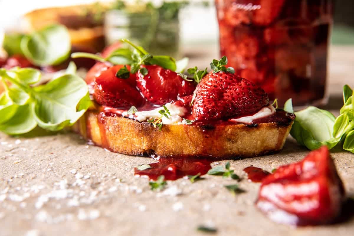 Strawberry Jam with Honey Whipped Goat Cheese | halfbakedharvest.com
