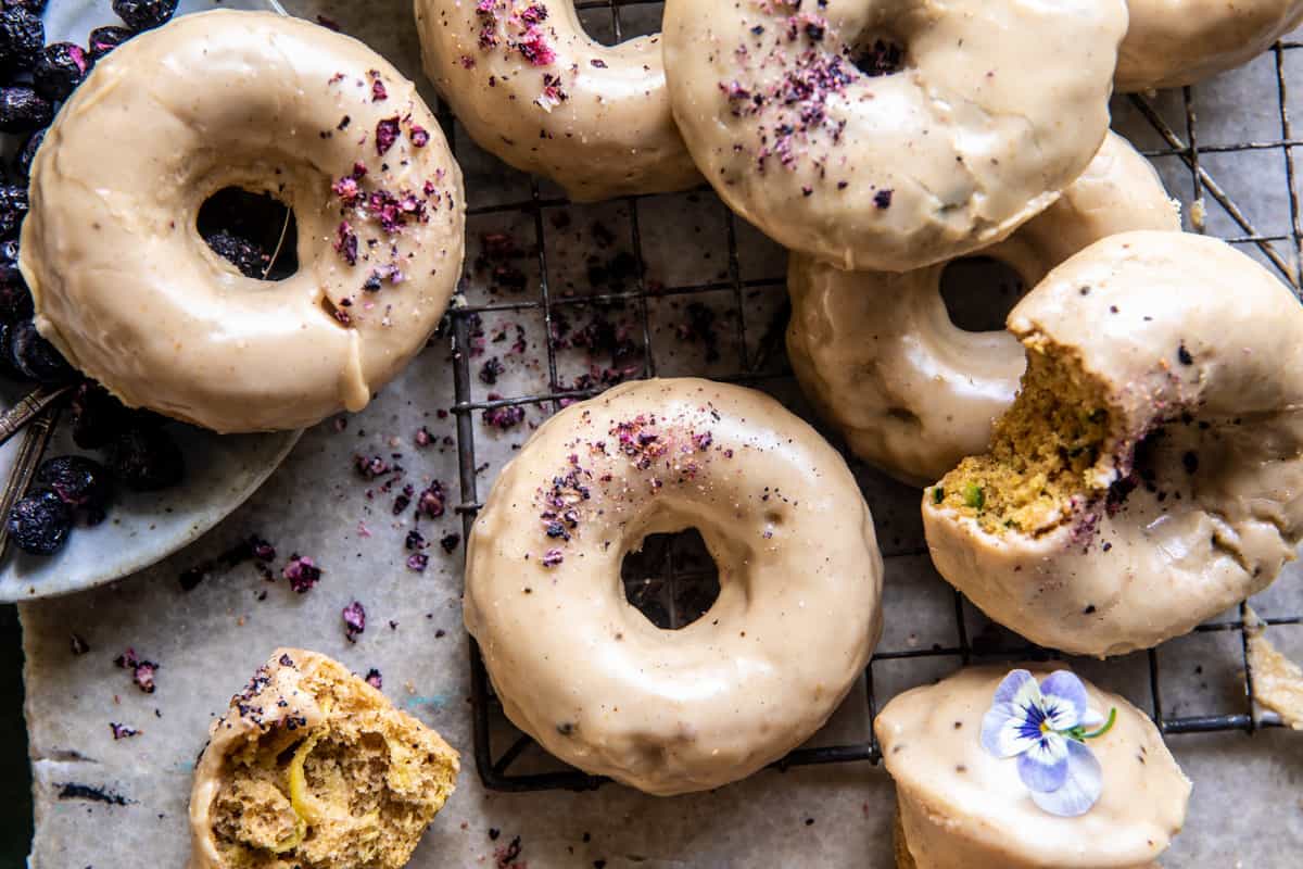 Zucchini Doughnuts with Cinnamon Maple Glaze | halfbakedharvest.com