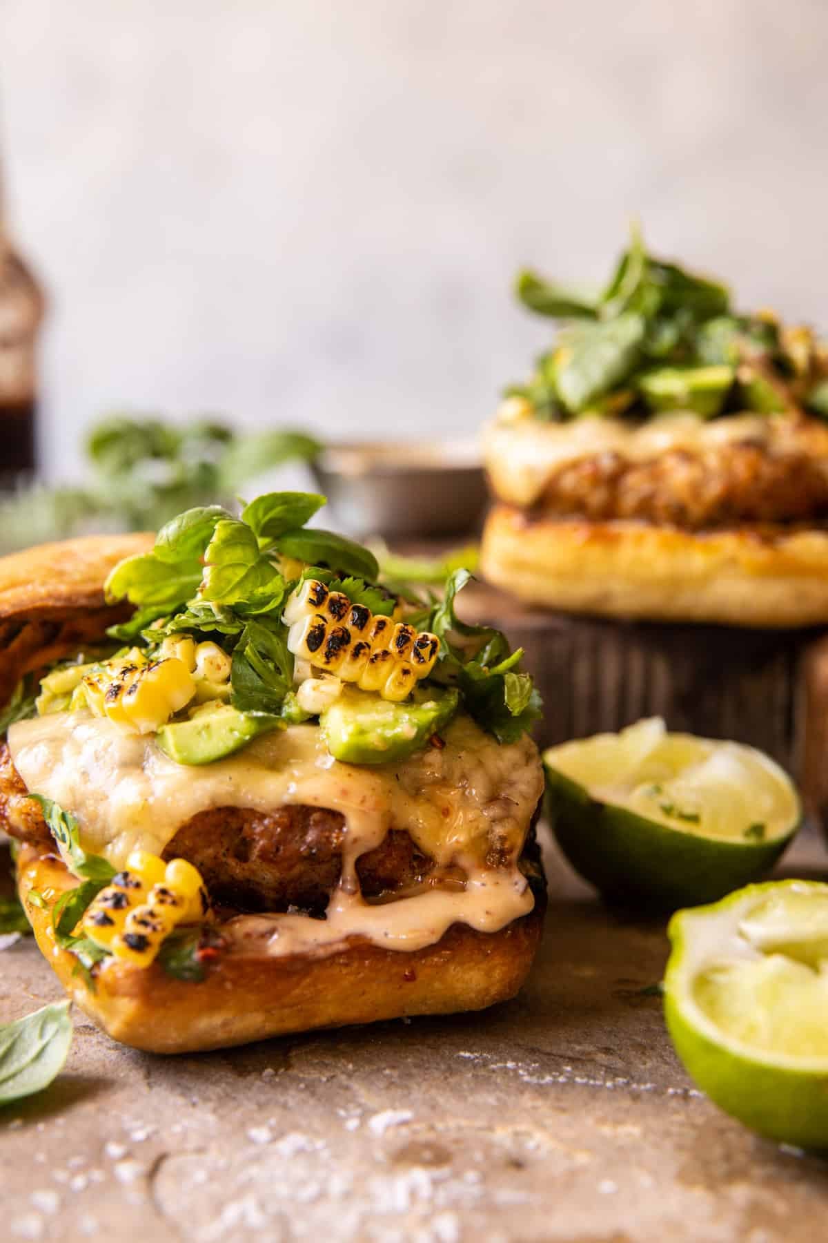Chipotle Cheddar Chicken Burgers | halfbakedharvest.com