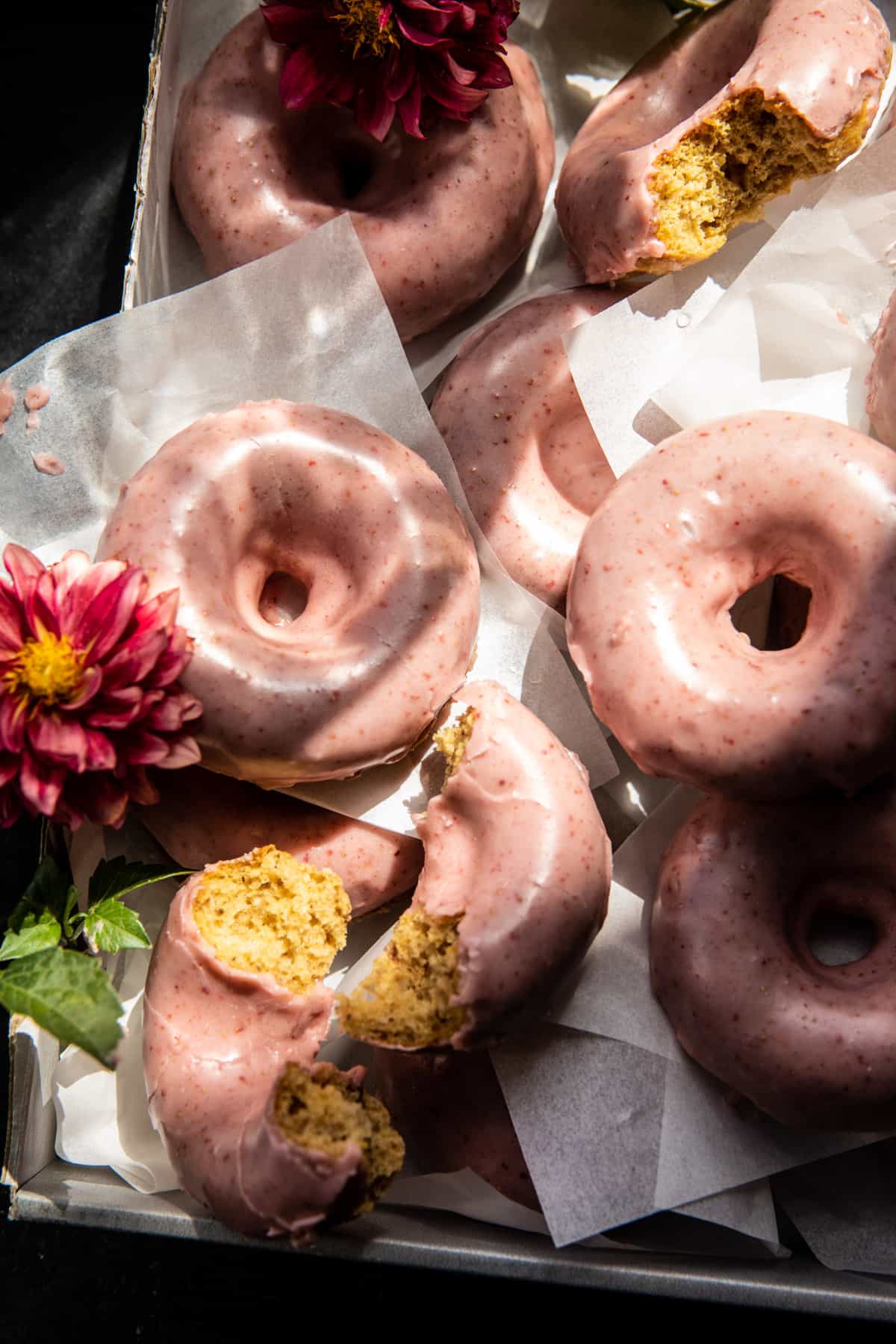 Baked Strawberry Glazed Doughnut | halfbakedharvest.com