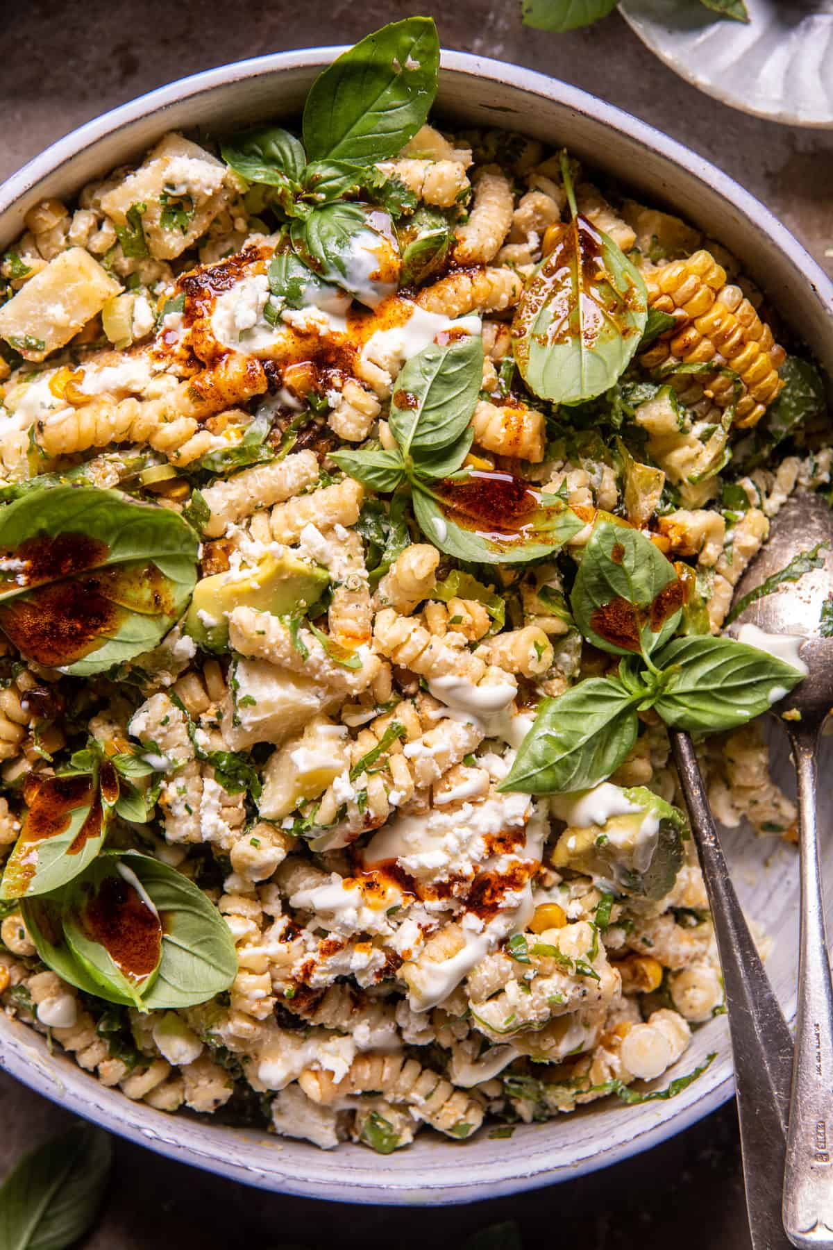 Street Corn Pasta Salad |  halfbakedarvest.com
