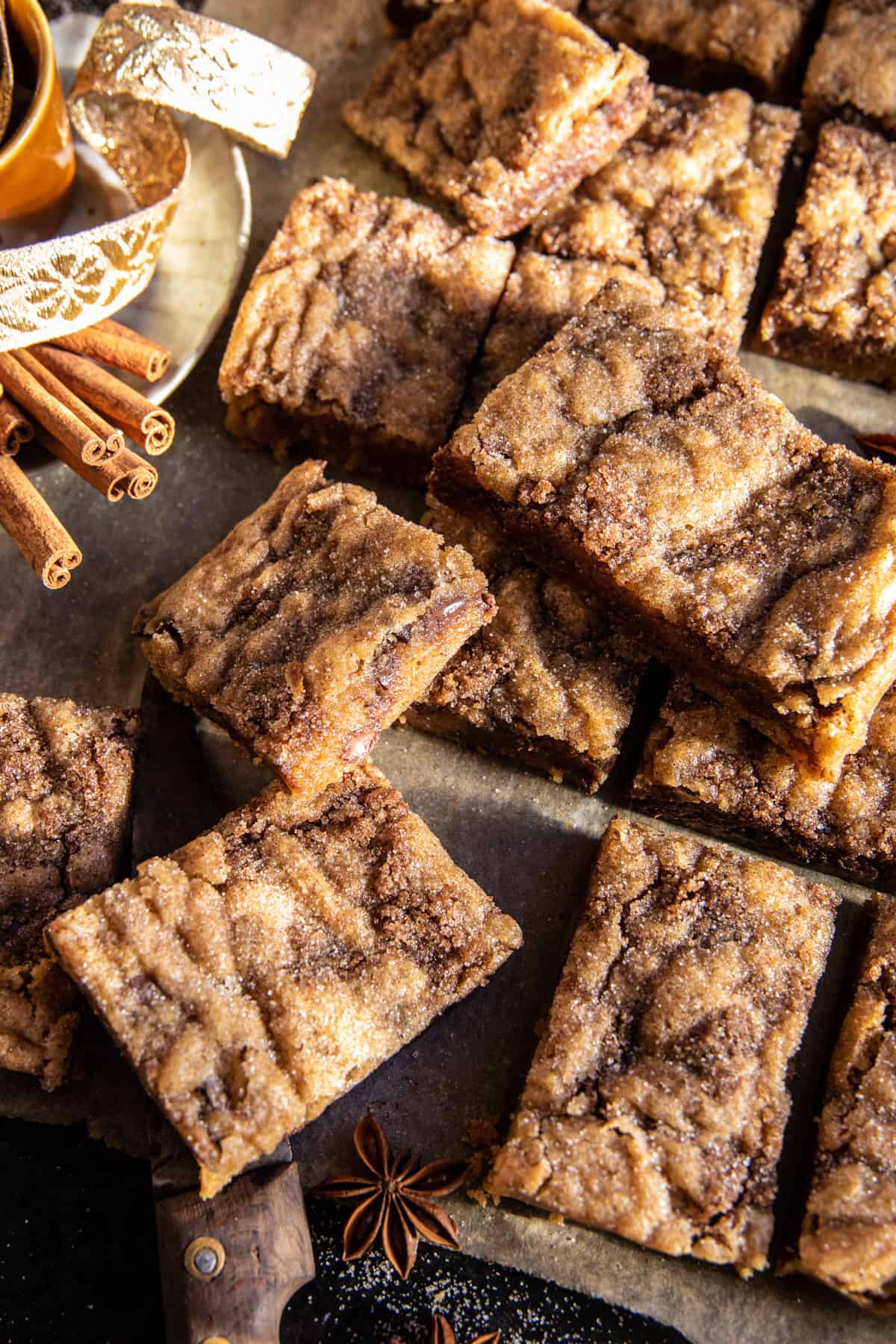Cinnamon Swirl Snickerdoodle Blondies | halfbakedharvest.com