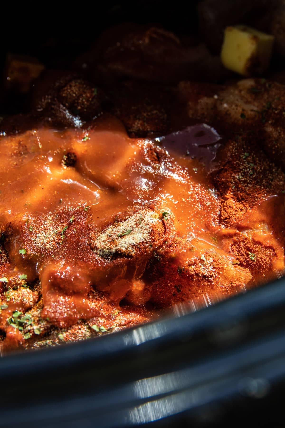 Crockpot Buffalo Chicken and Broccoli | halfbaedharvest.com